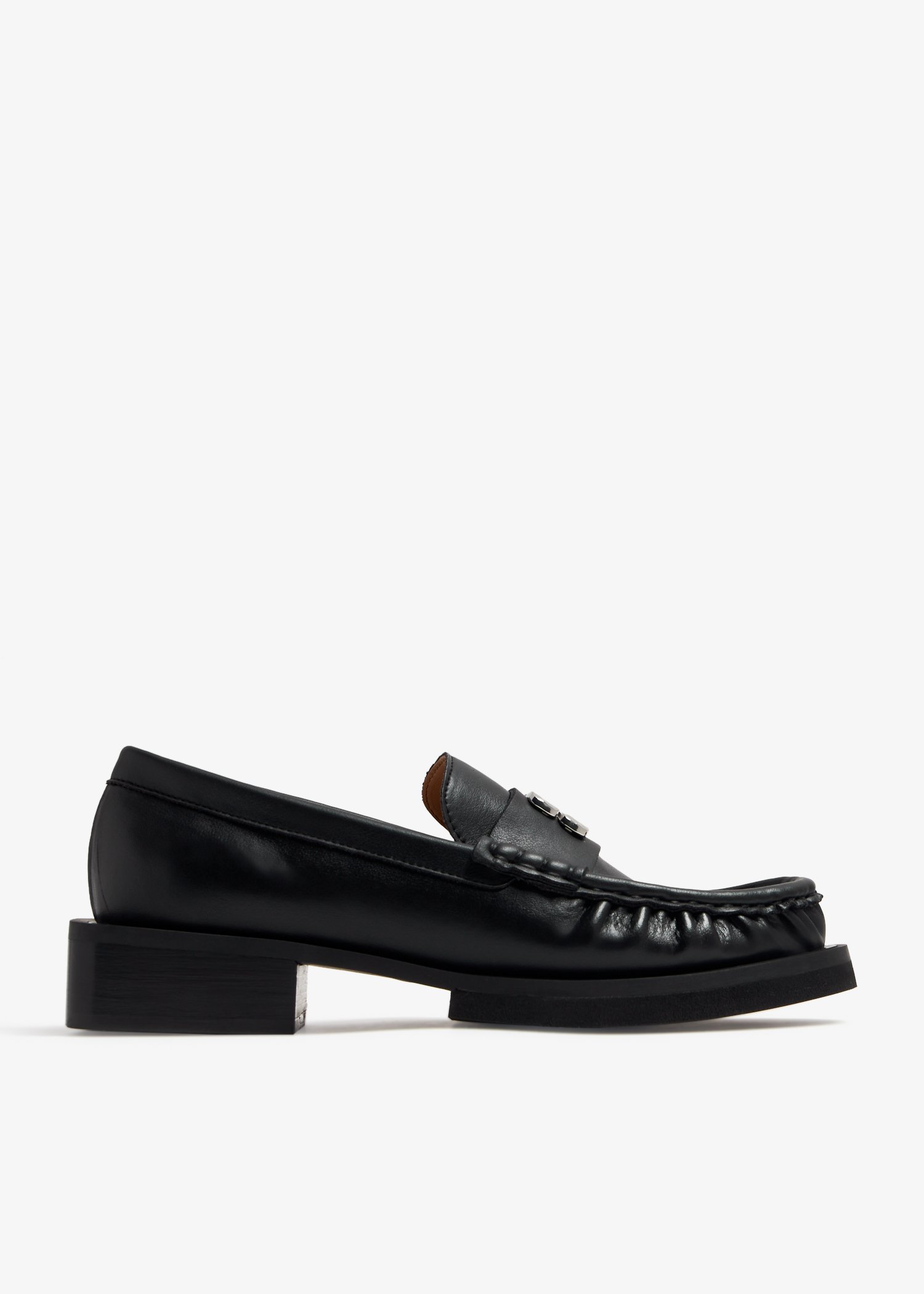 

Butterfly logo loafers, Black