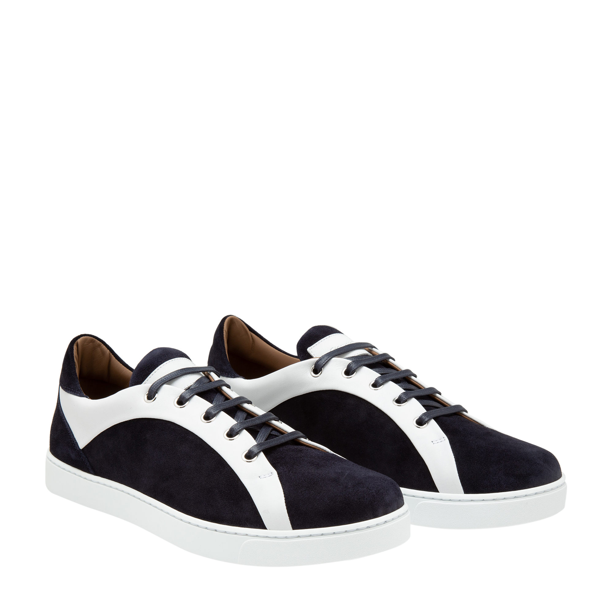 

Leather and suede sneakers, Blue