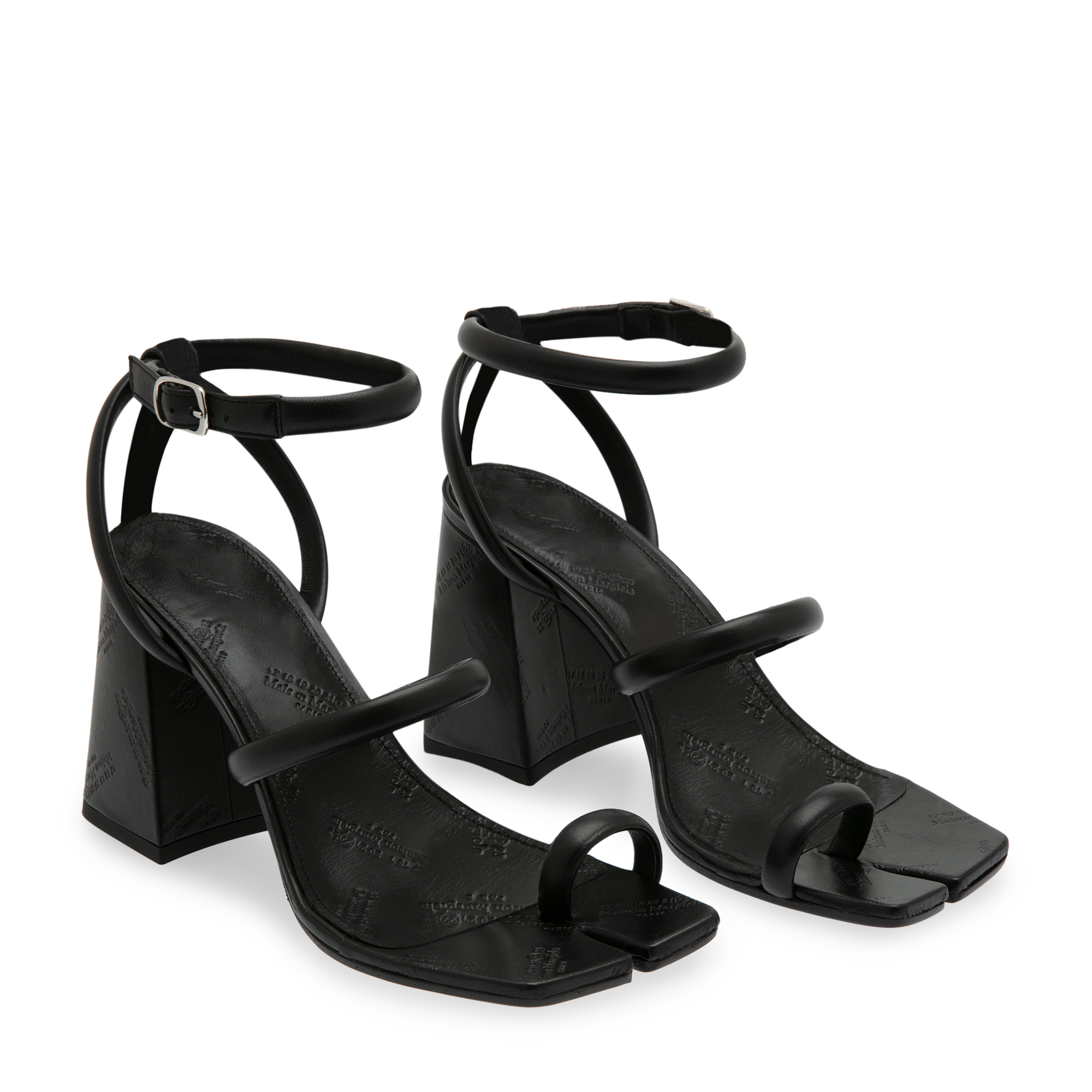 

Tabi leather sandals, Black