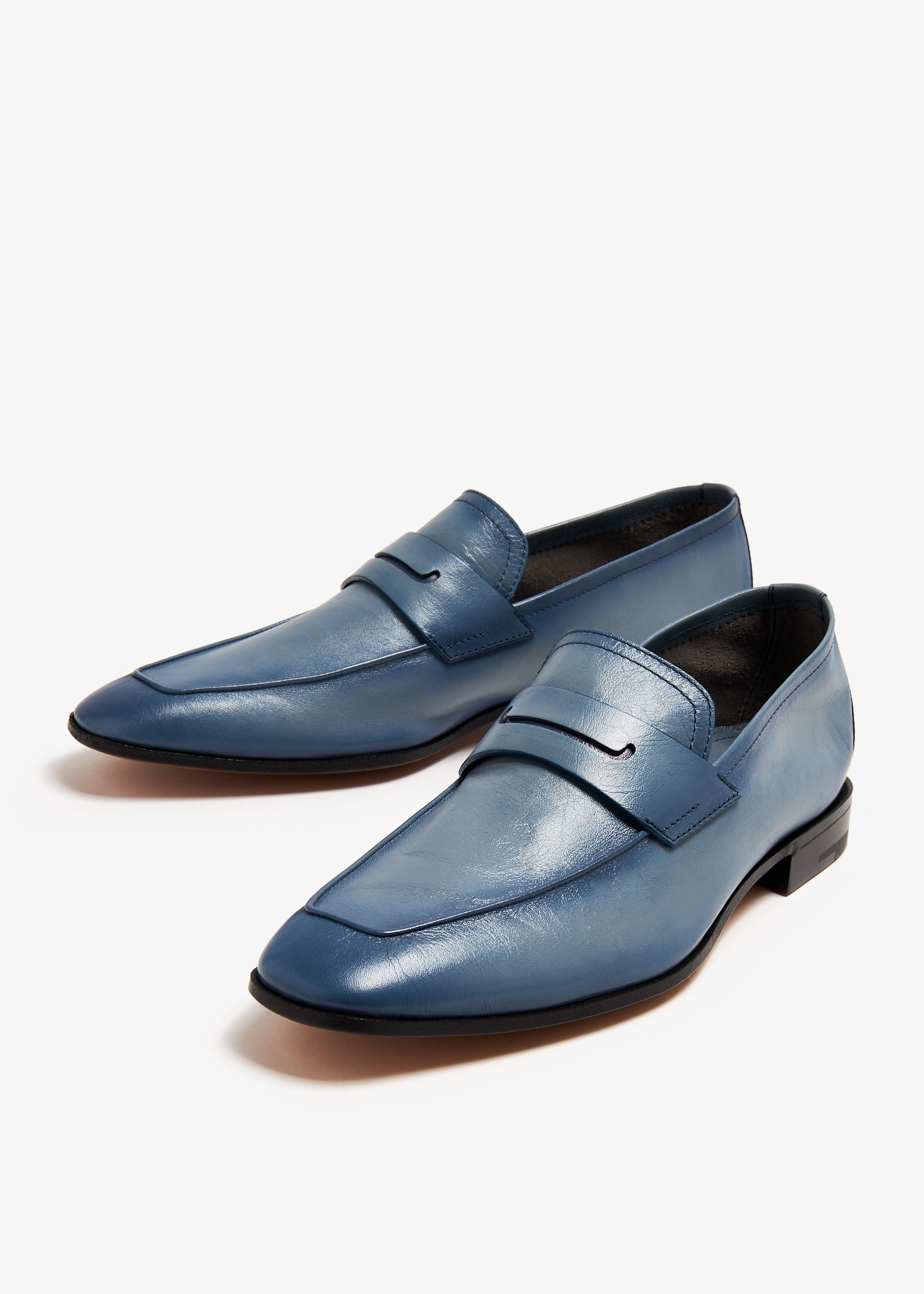 Berluti Lorenzo Kangaroo leather loafers for Men Blue in KSA Level Shoes