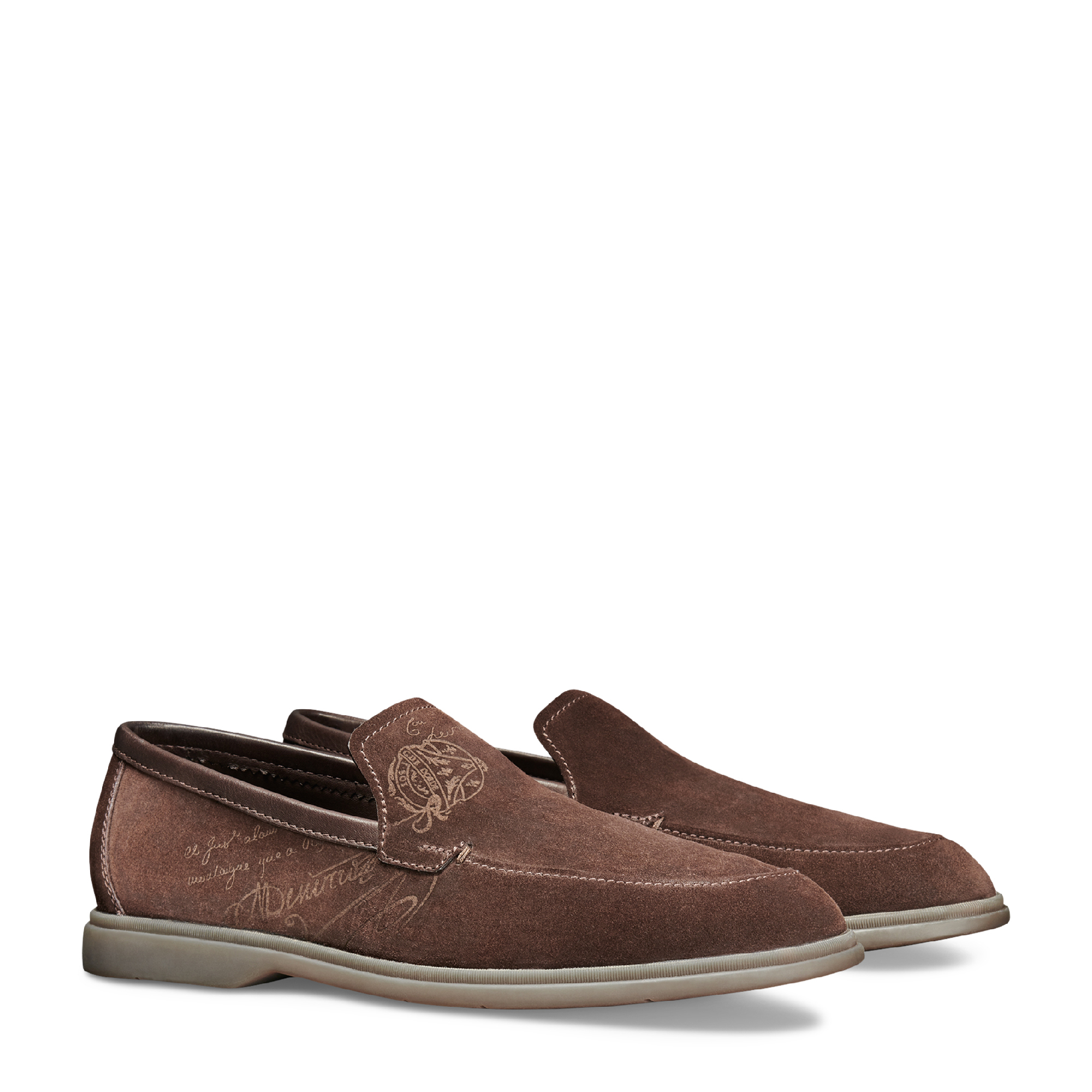 

Latitude suede leather loafers, Brown