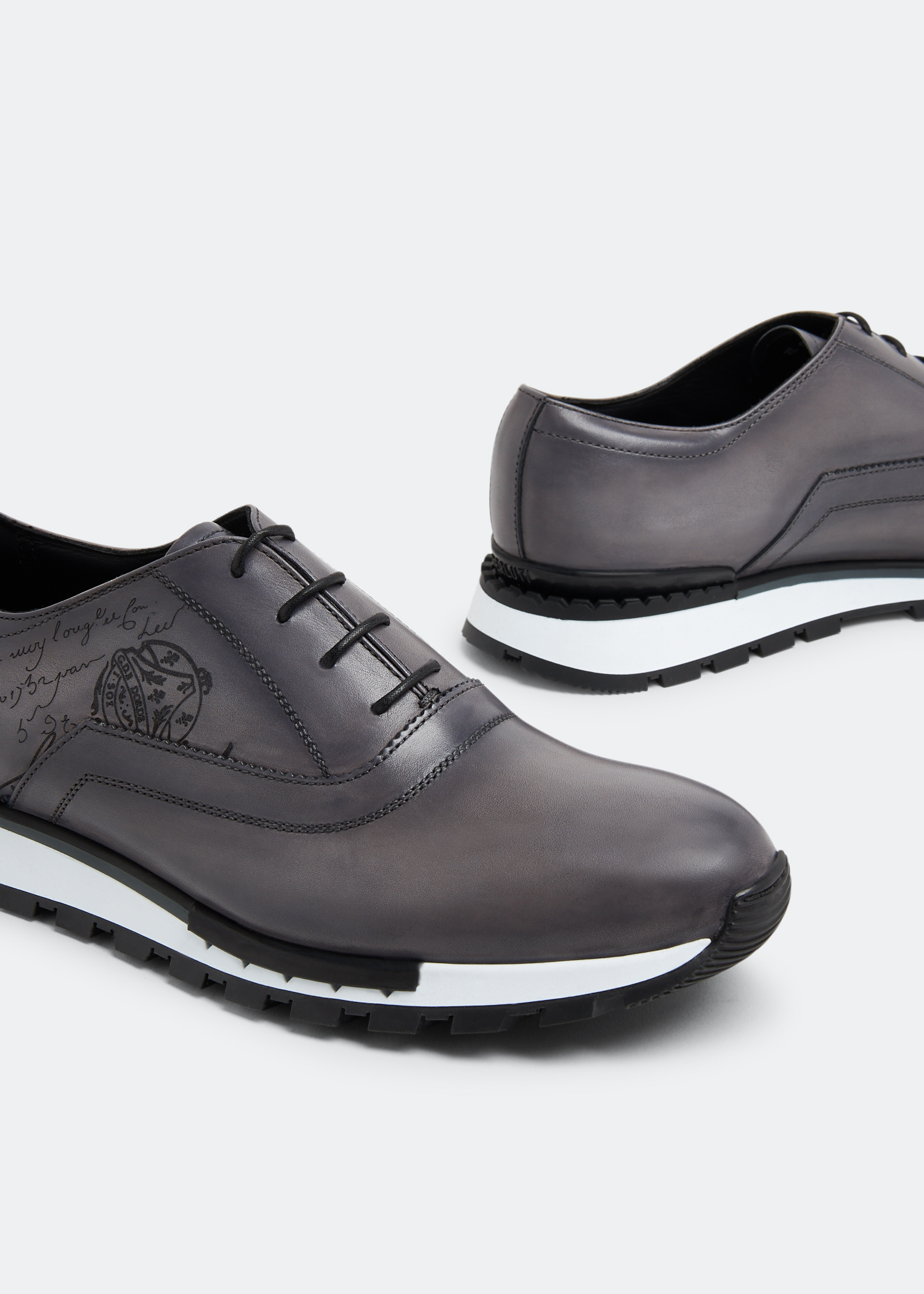 Berluti Torino Fast Track Leather Sneakers, Dress Shoes