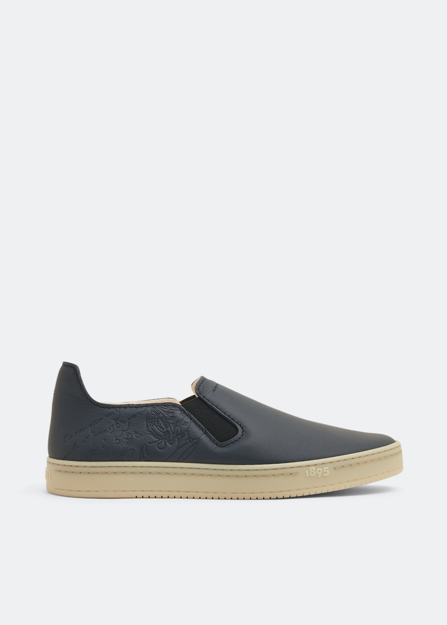 

Eden Scritto leather slip ons, Blue