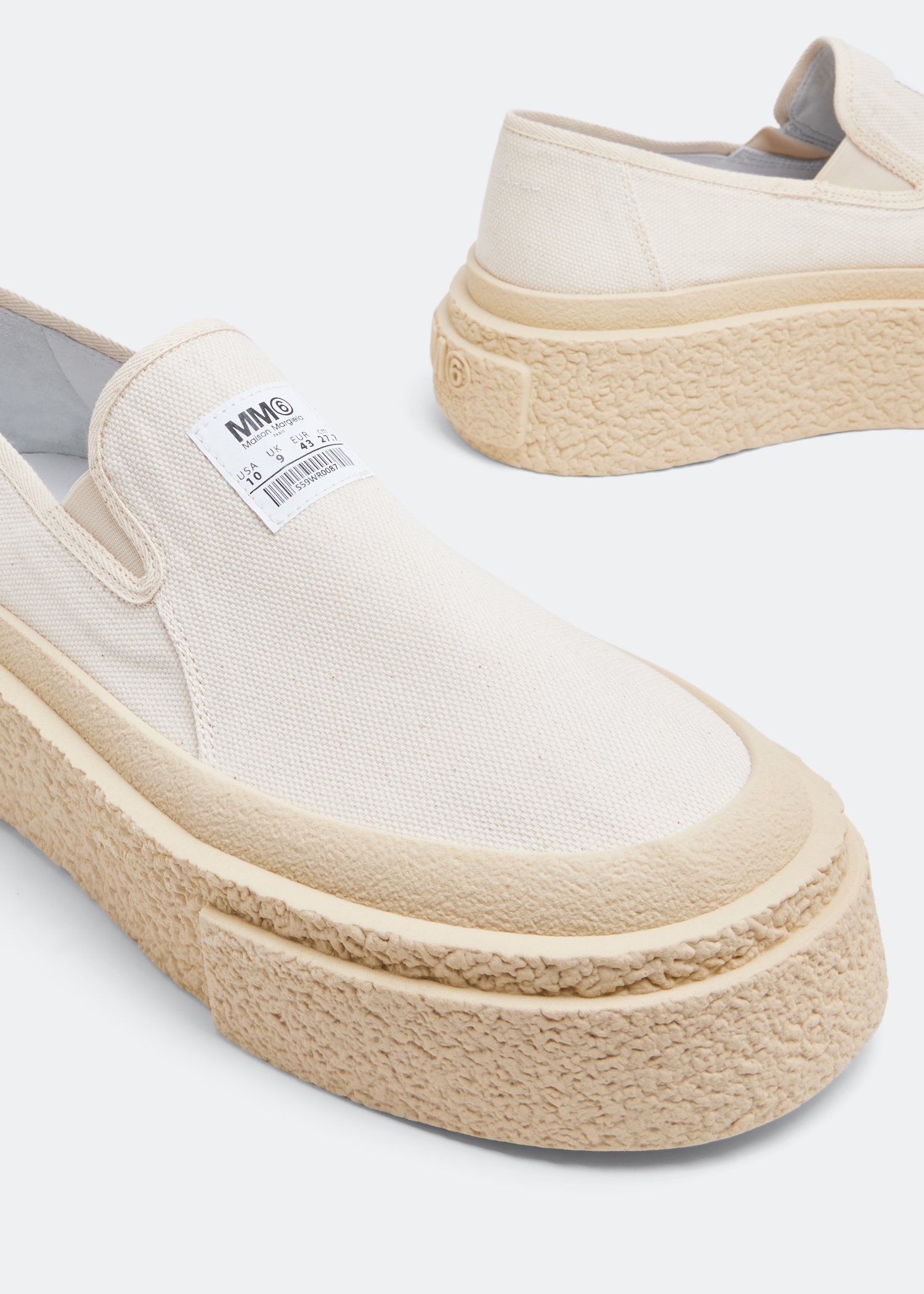 Mens white canvas sales slip on shoes