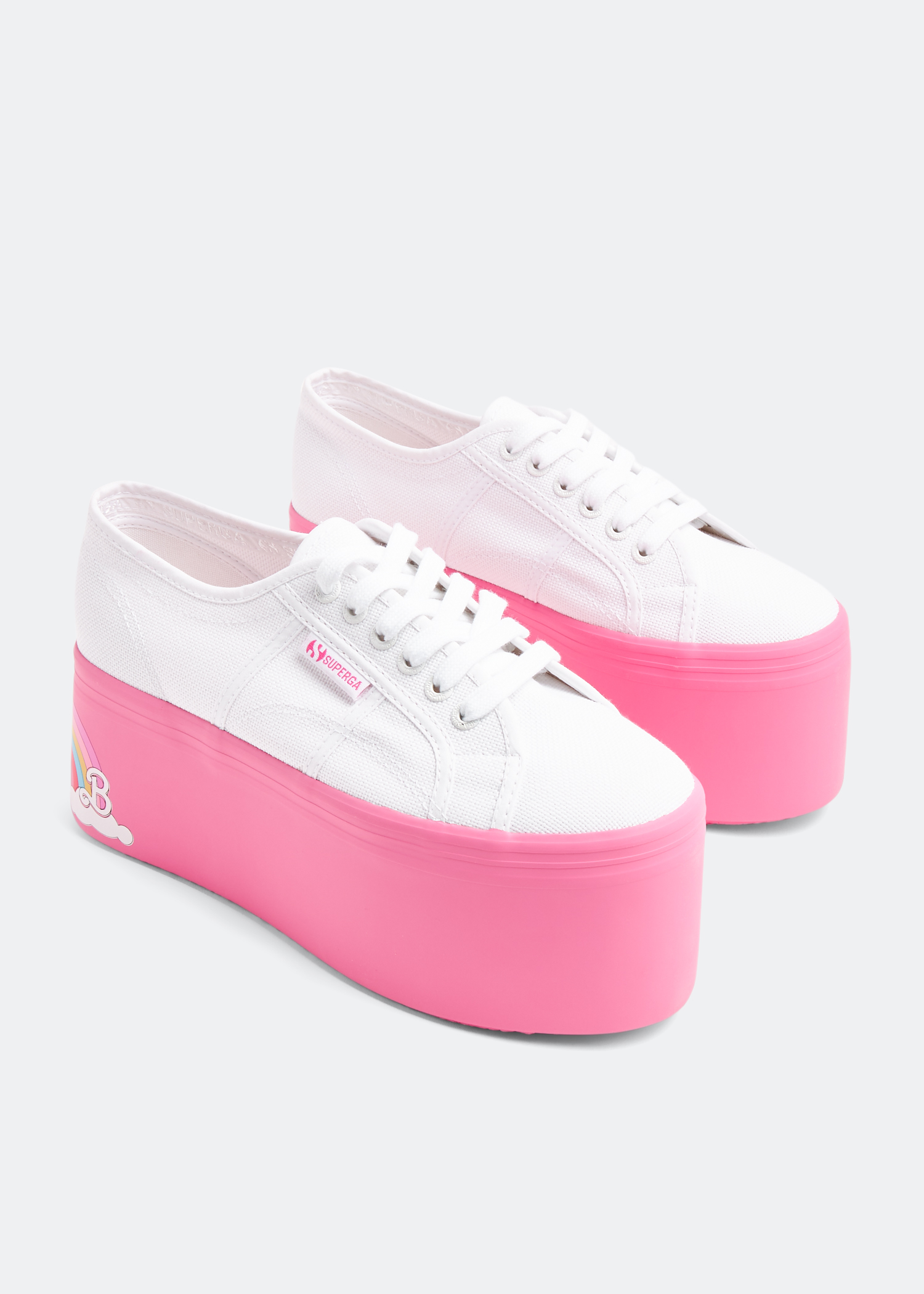 Superga pink clearance platform sneakers