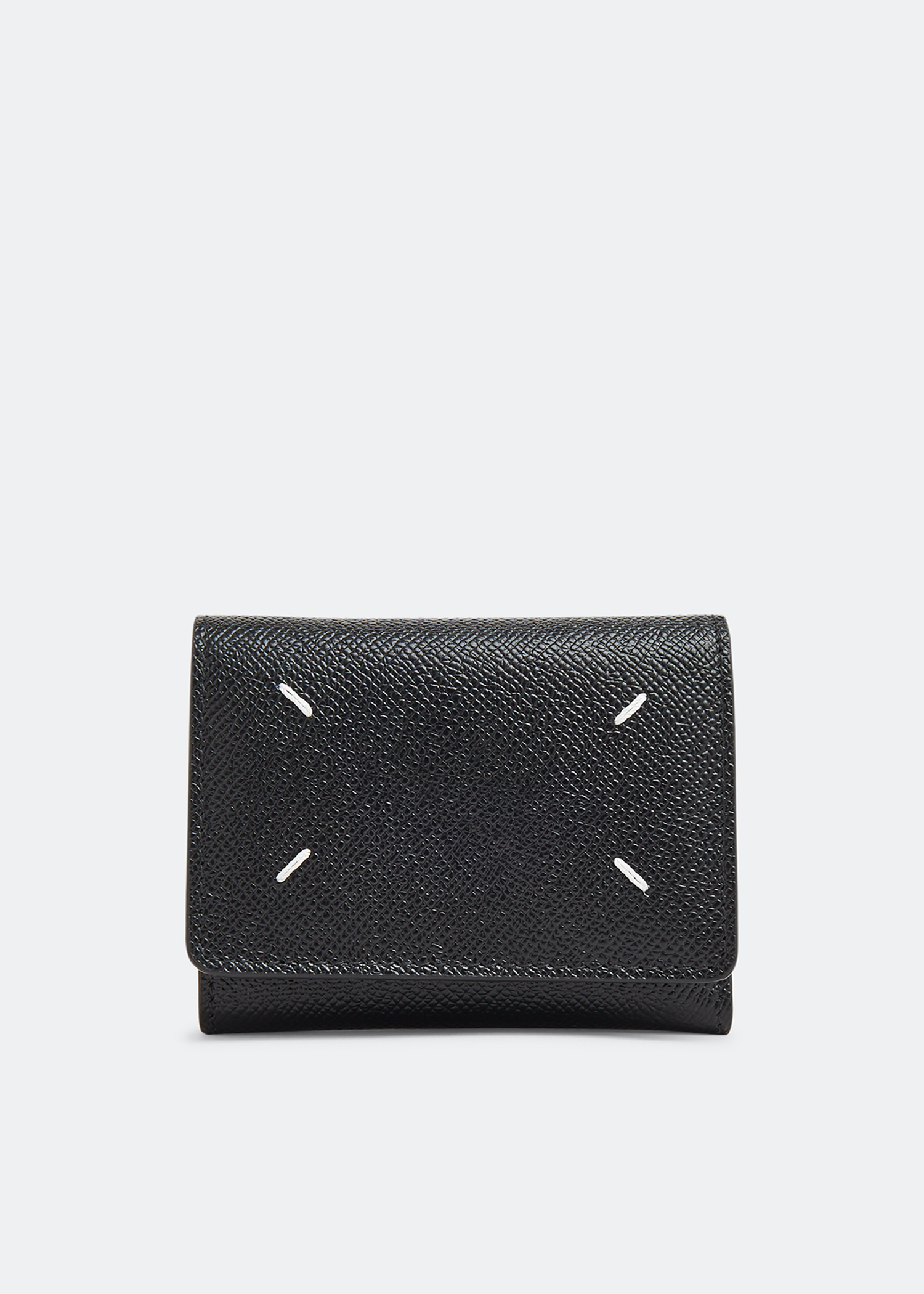 Maison Margiela Zip compact tri-fold wallet for Men - Black in UAE