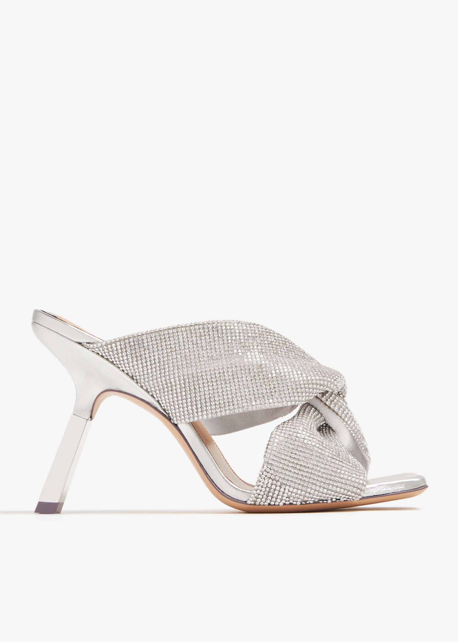 

Paris crystal 95 mules, Silver