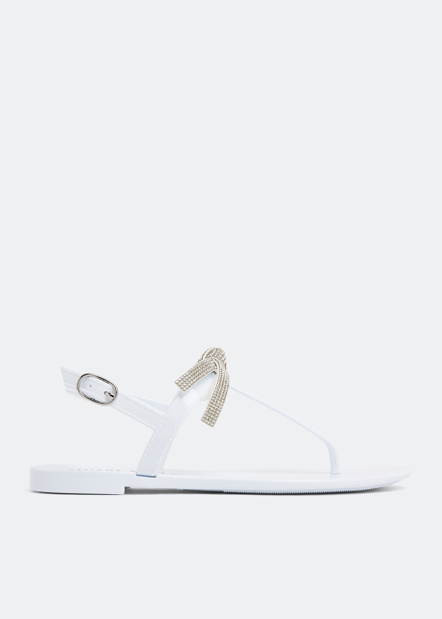 

SW Bow jelly sandals, White