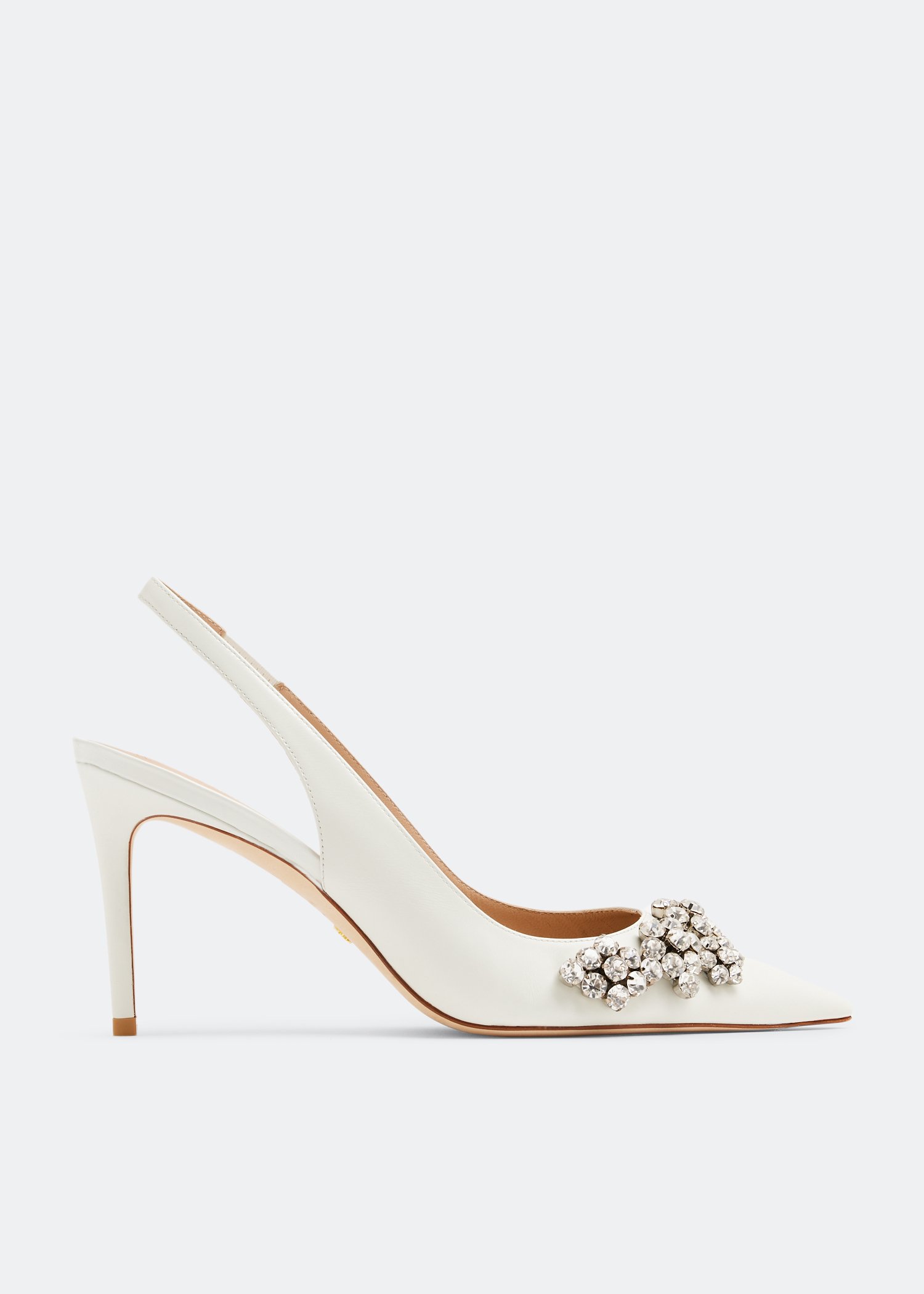 

Stuart crystal fleur 85 pumps, White