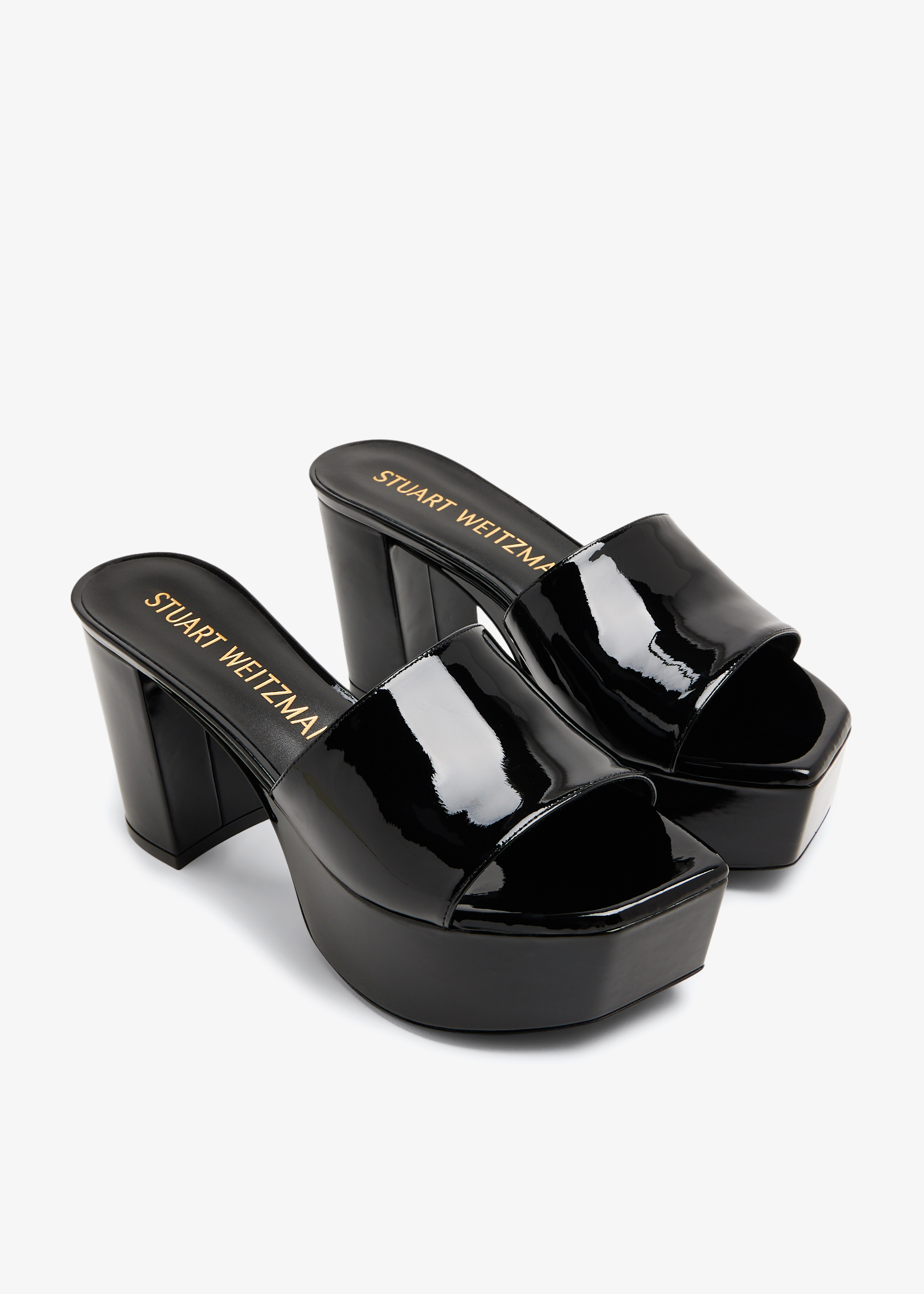 Stuart Weitzman Squarehigh platform 95 sandals for Women - Black 