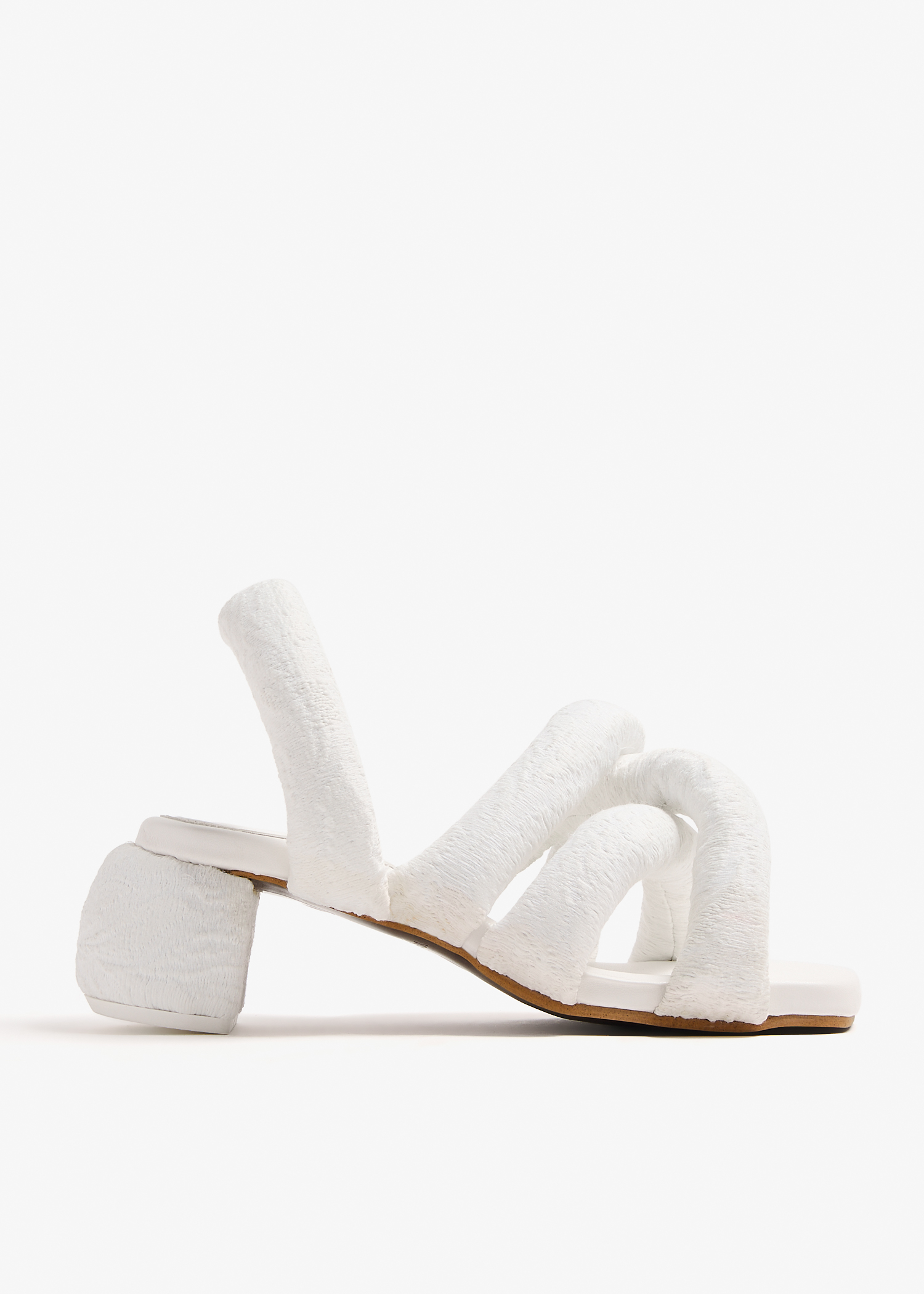 

Sausage sandals, White