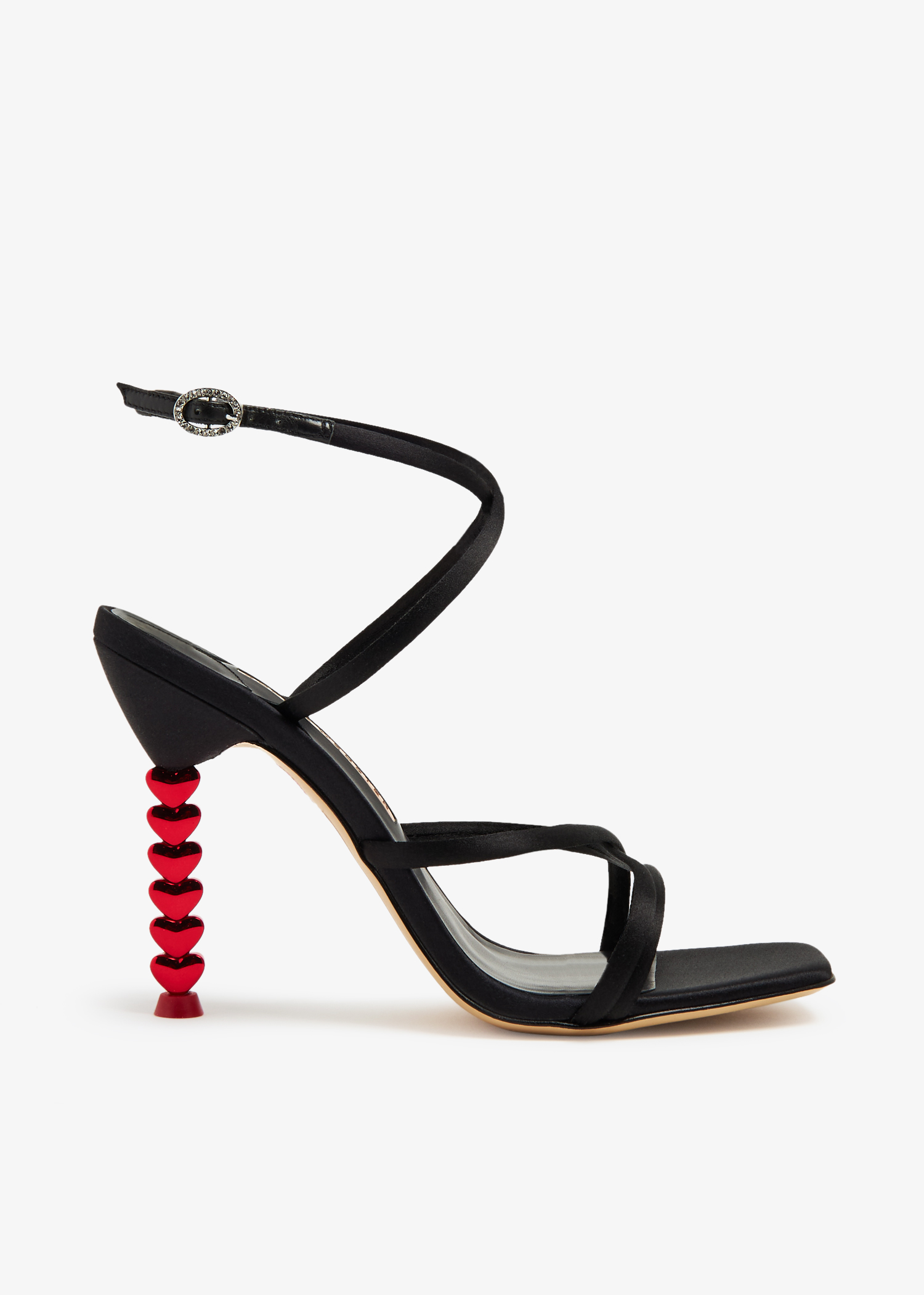 

Aphrodite satin sandals, Black