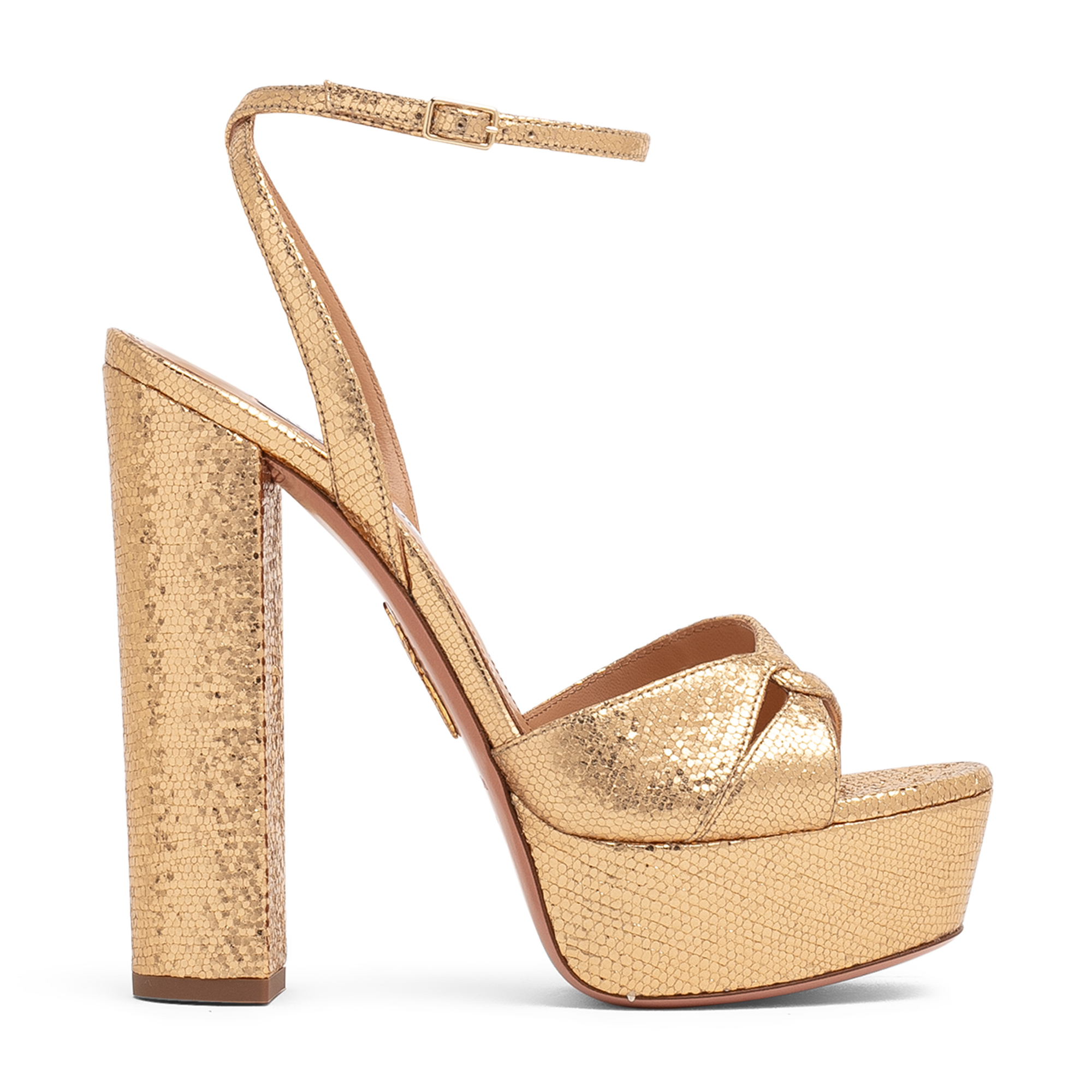 Aquazzura Sinner Plateau 140 sandals for Women - Gold in KSA 