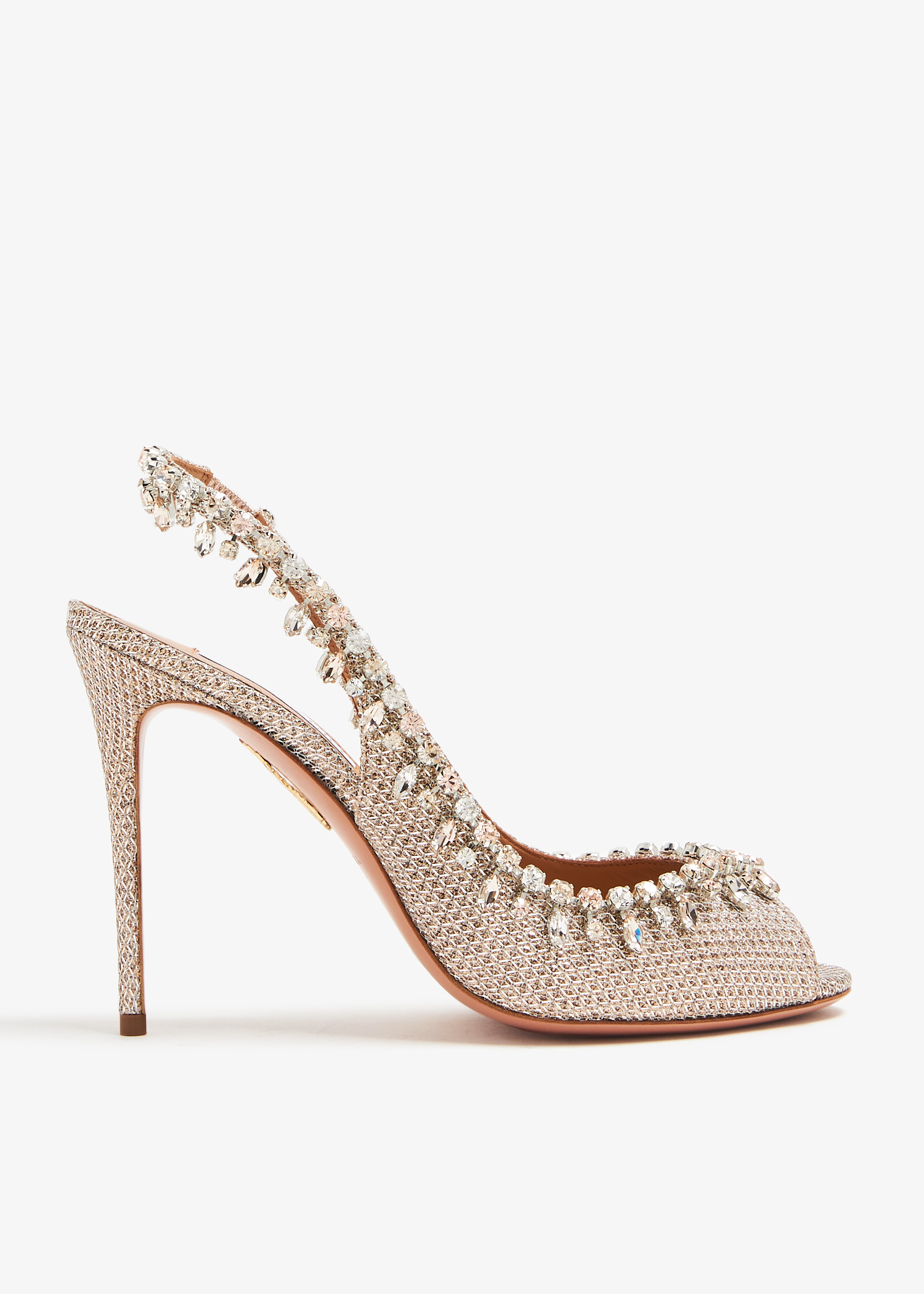 

Temptation crystal sandals, Metallic