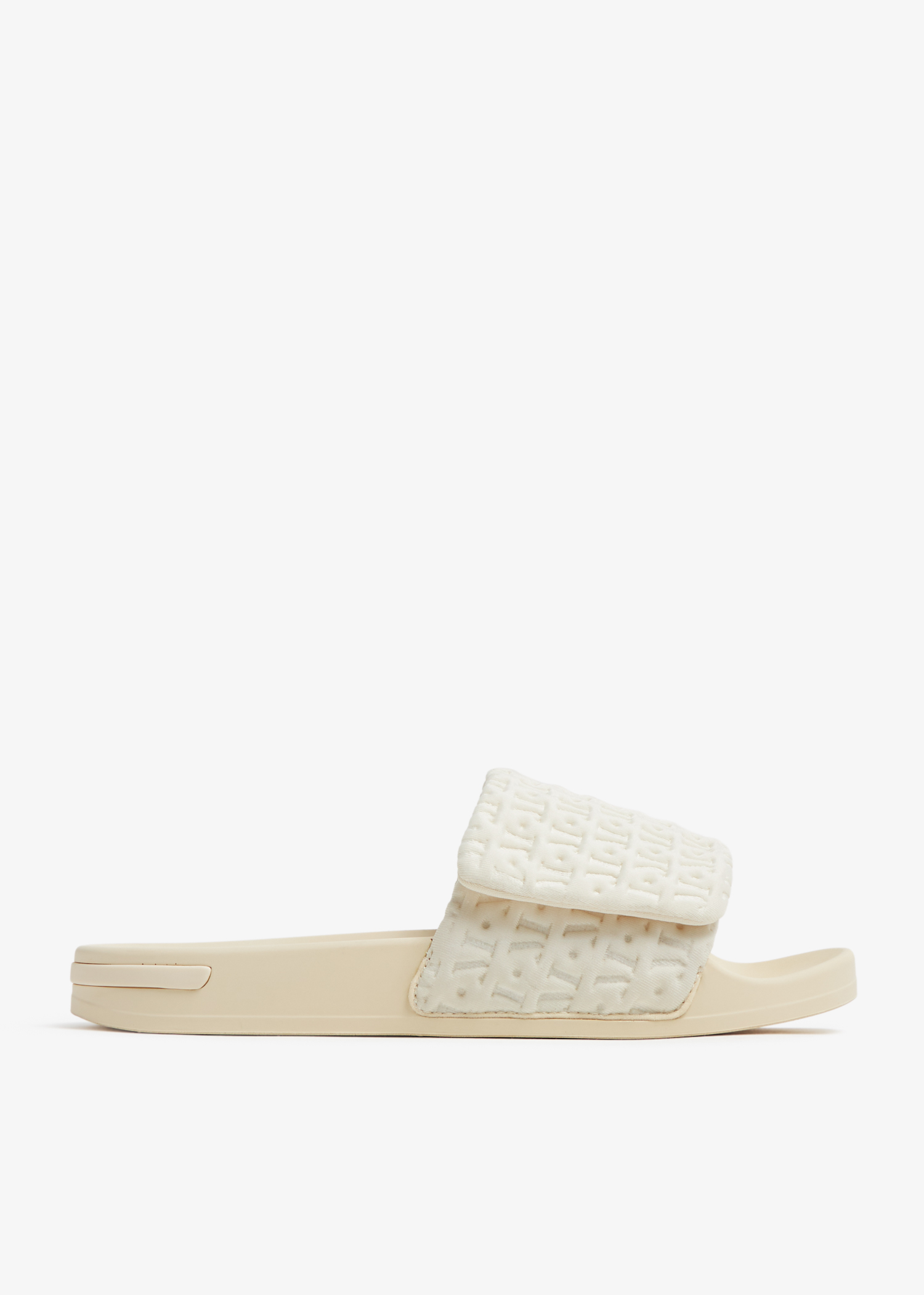 

Embossed slides, Beige