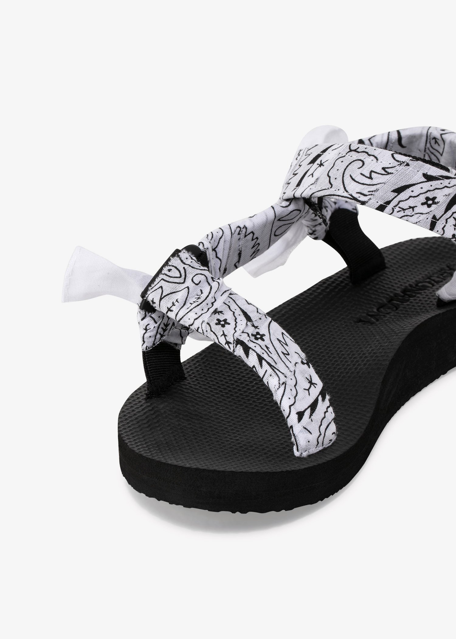 White discount bandana sandals