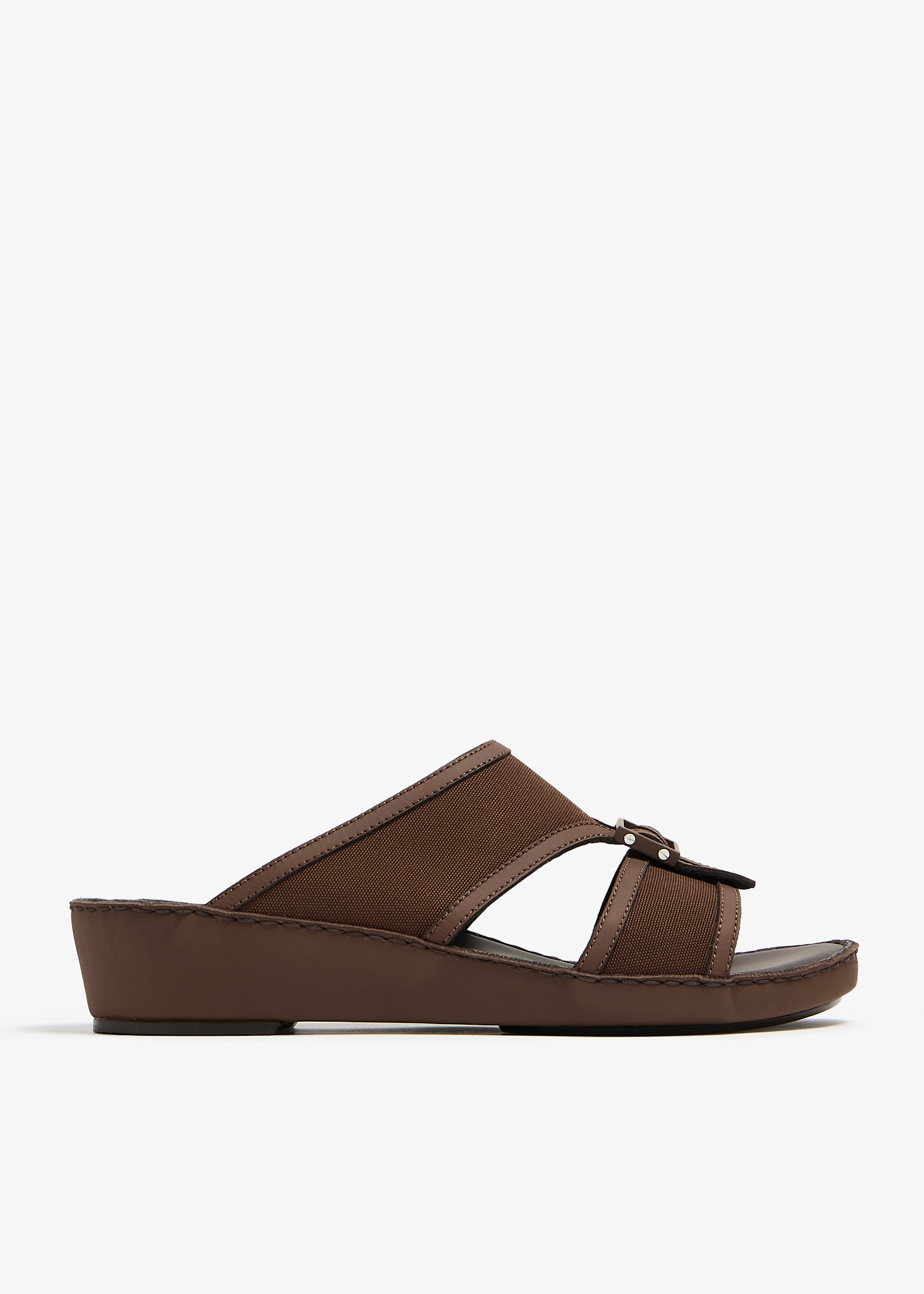 

Quadratura textile sandals, Brown