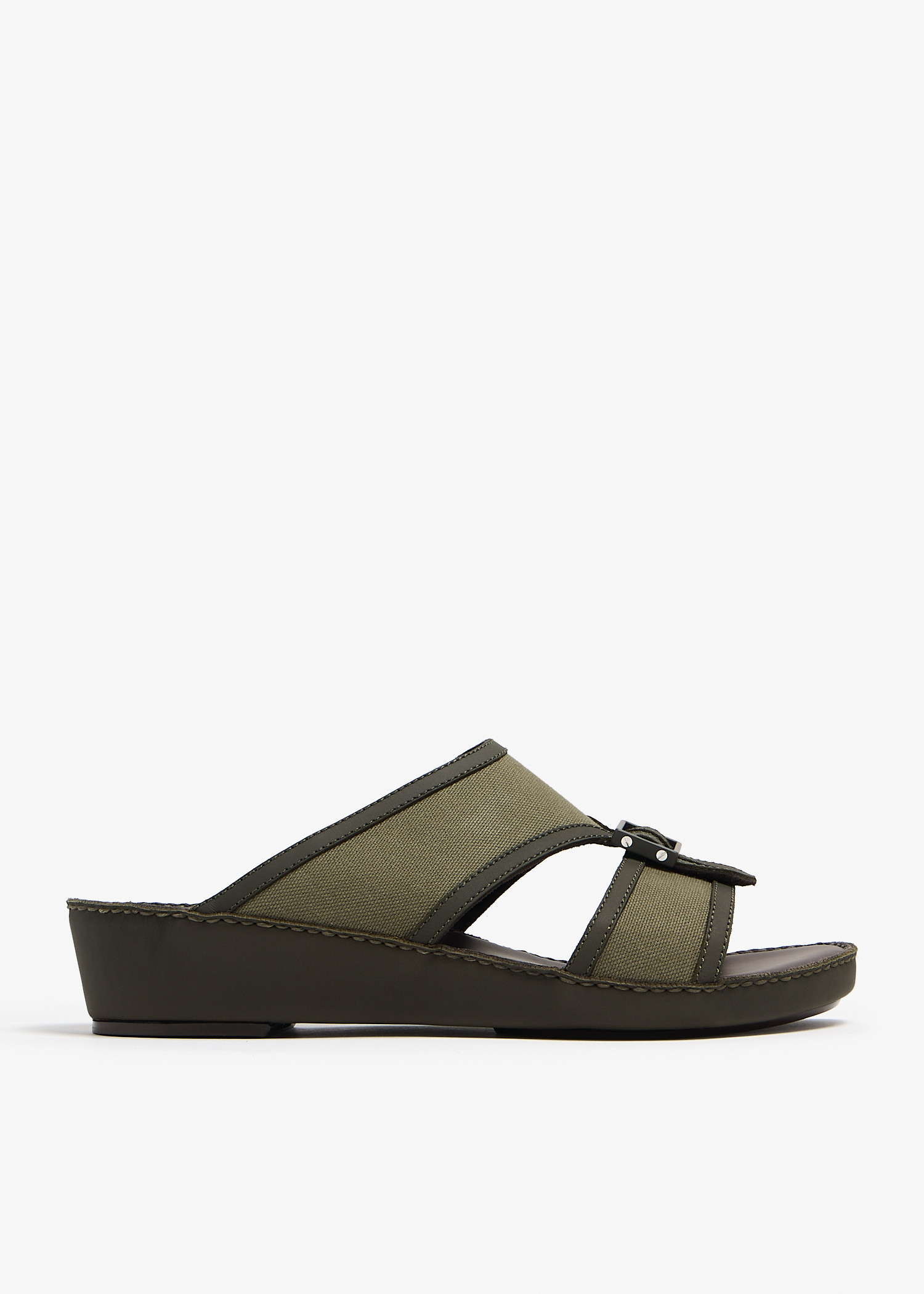 

Quadratura textile sandals, Green