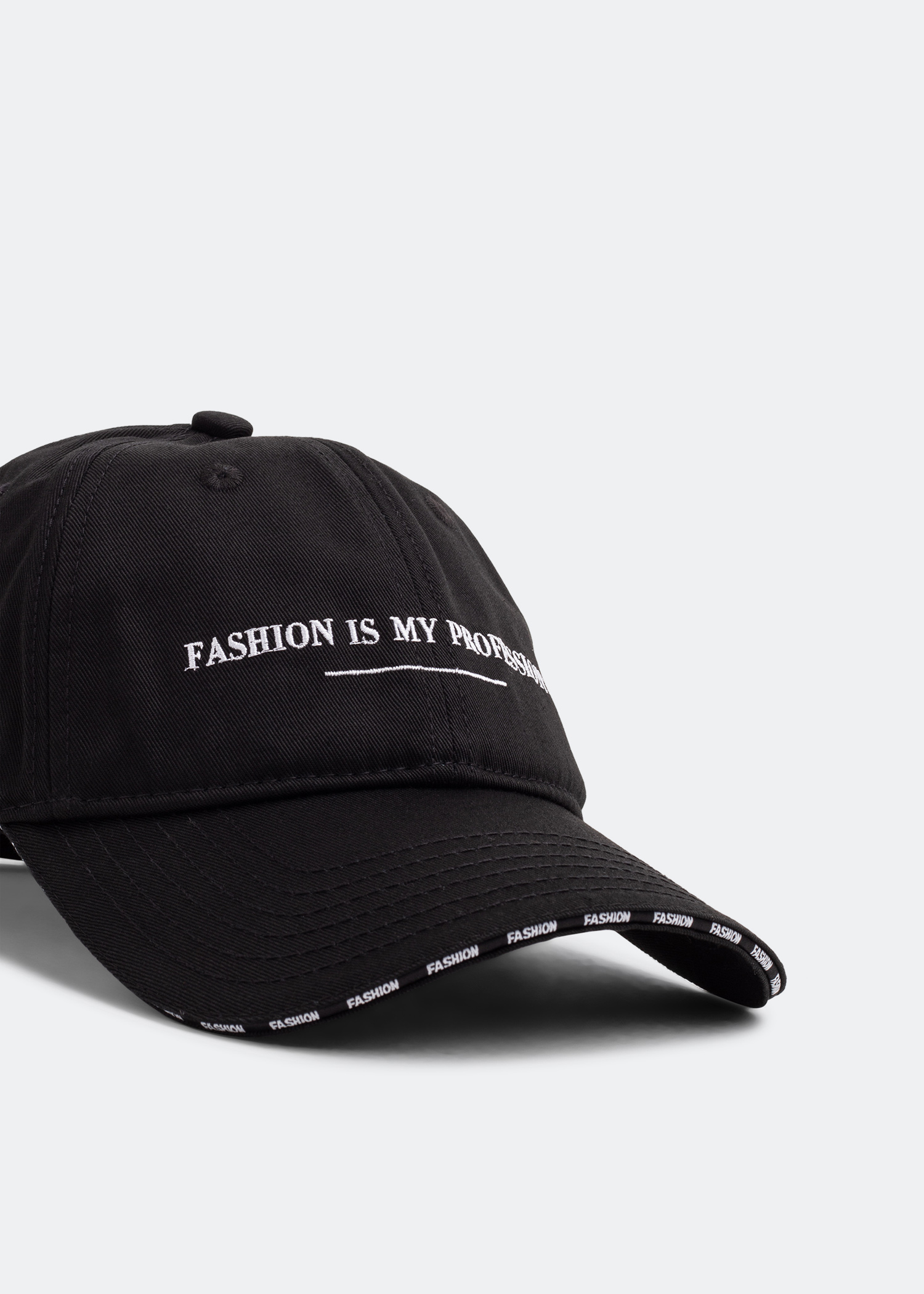 VETEMENTS Fashion is my profession cap for Men - Black in UAE | Level Shoes