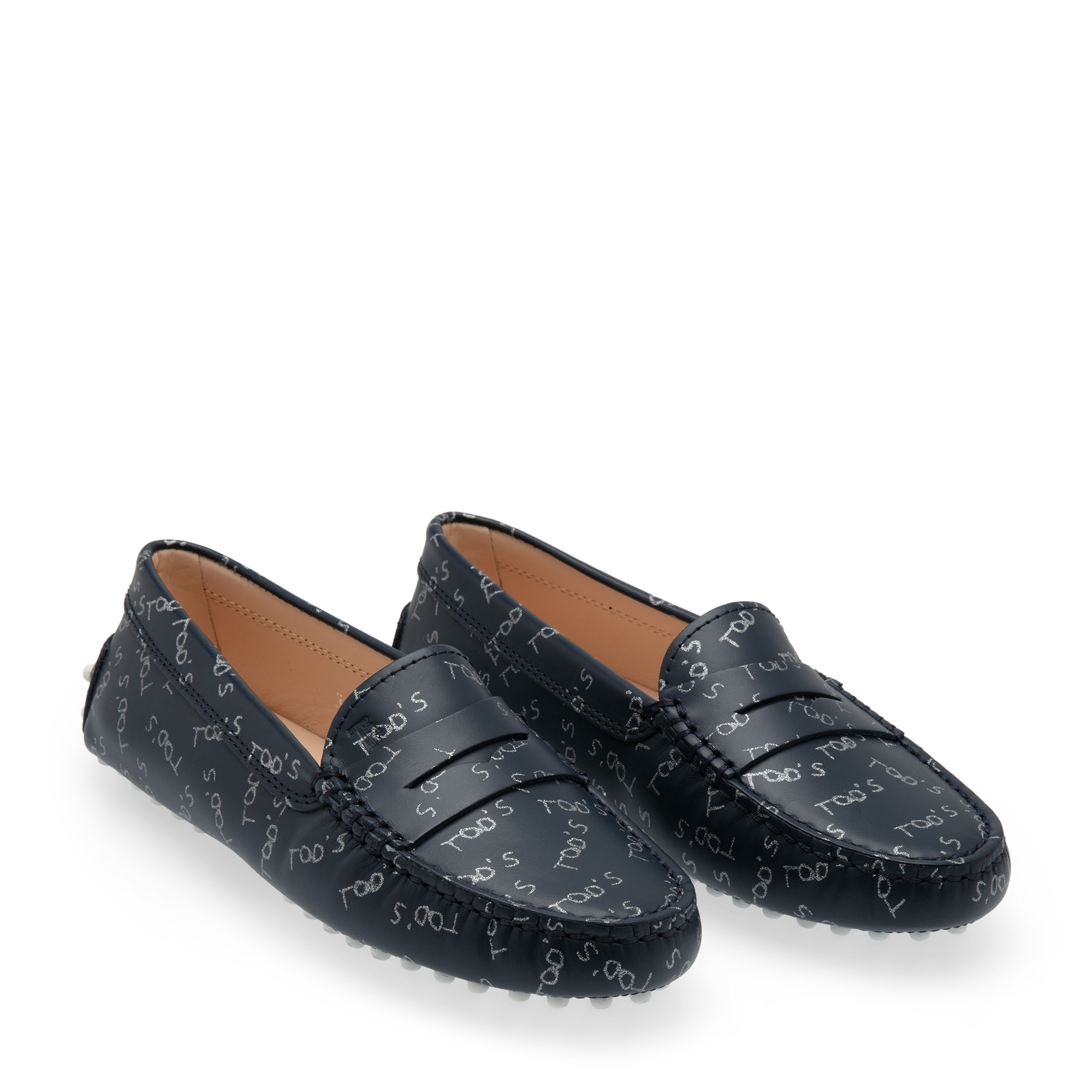 

Leather moccasins, Blue