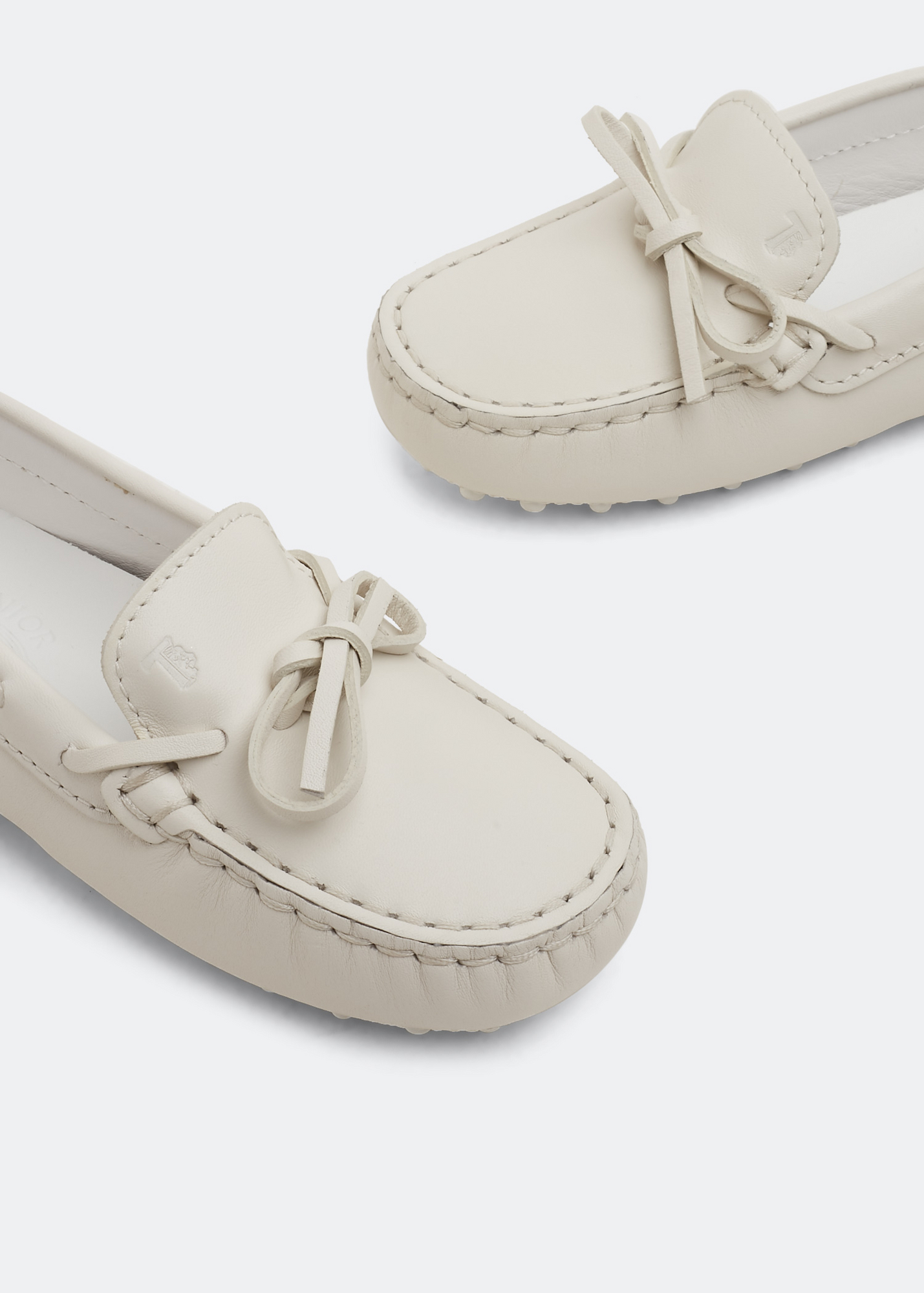 

Gommini leather moccasins, White