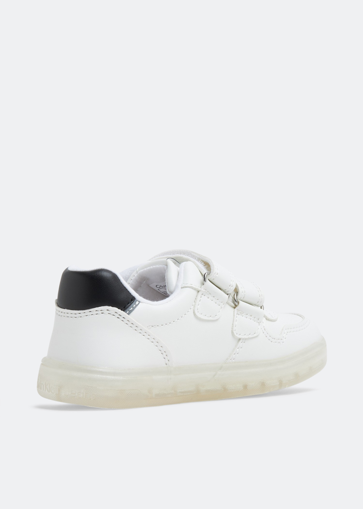 

Leather velcro sneakers, White