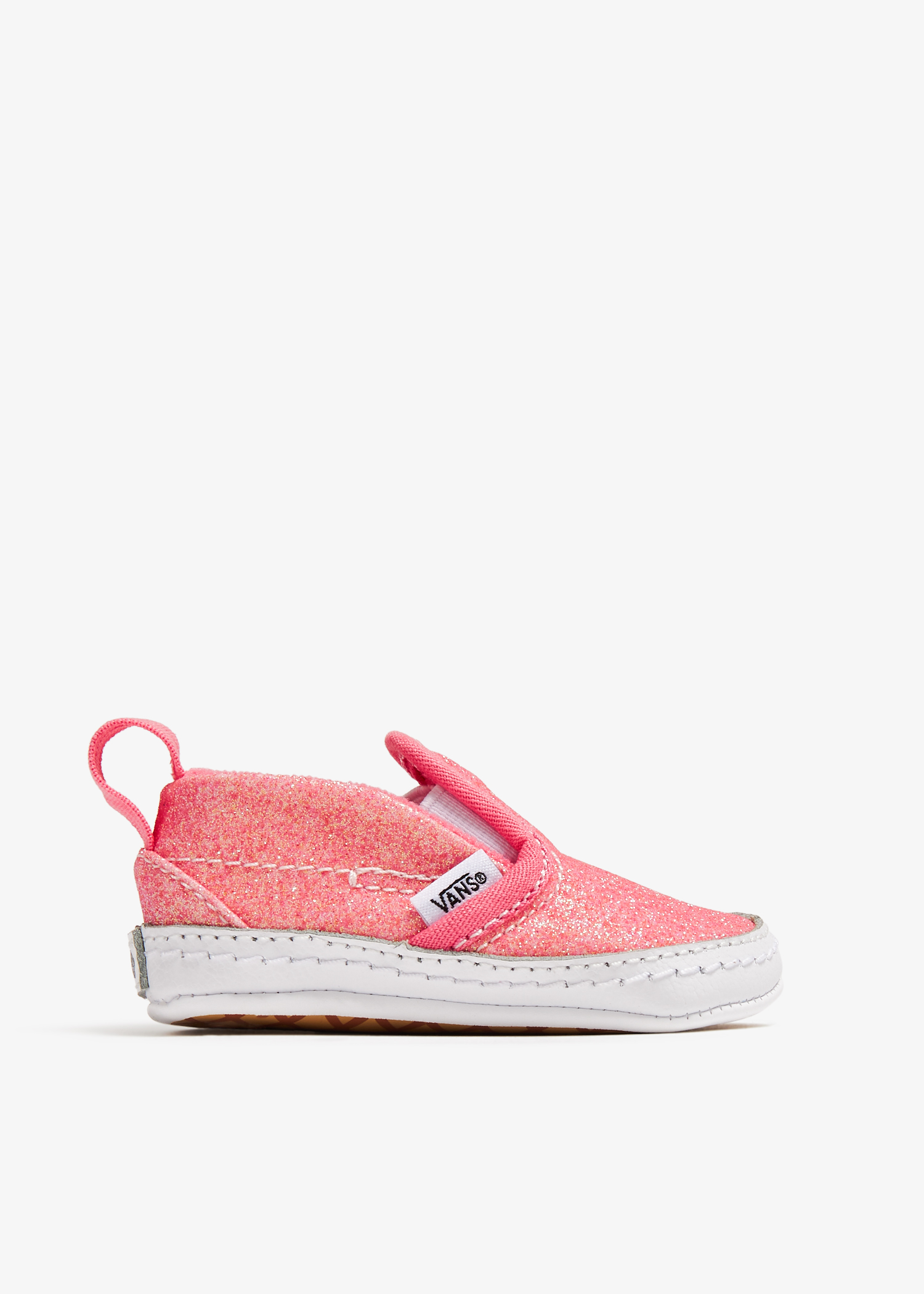 

Slip-on V crib shoes, Pink