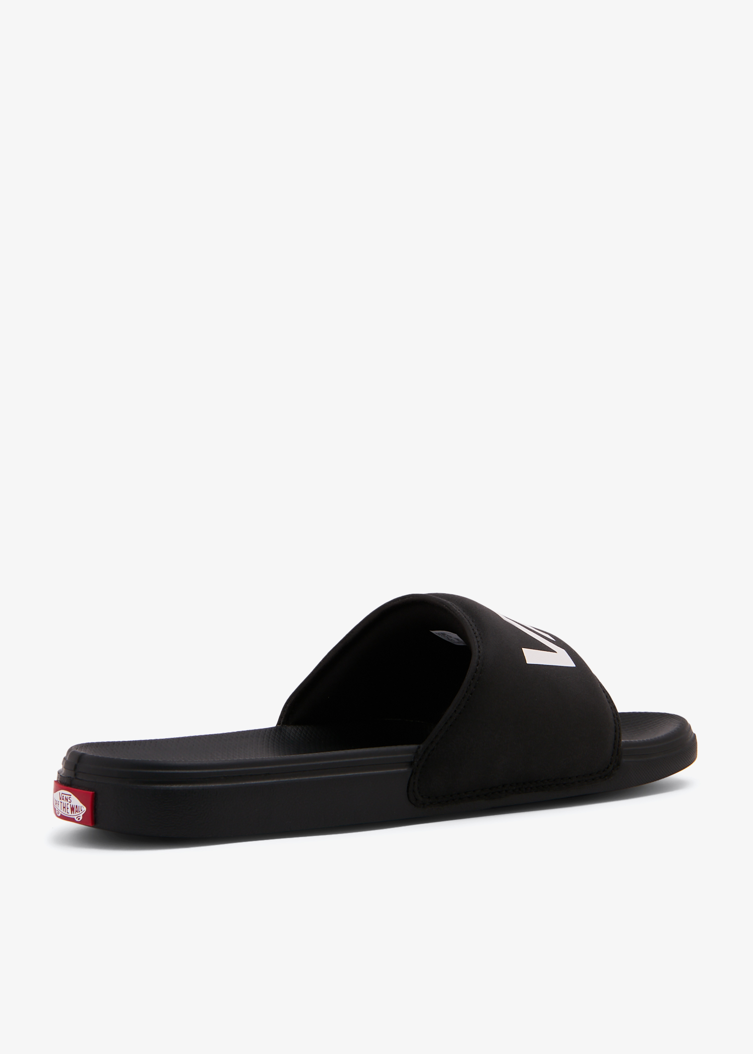 All black outlet vans slides