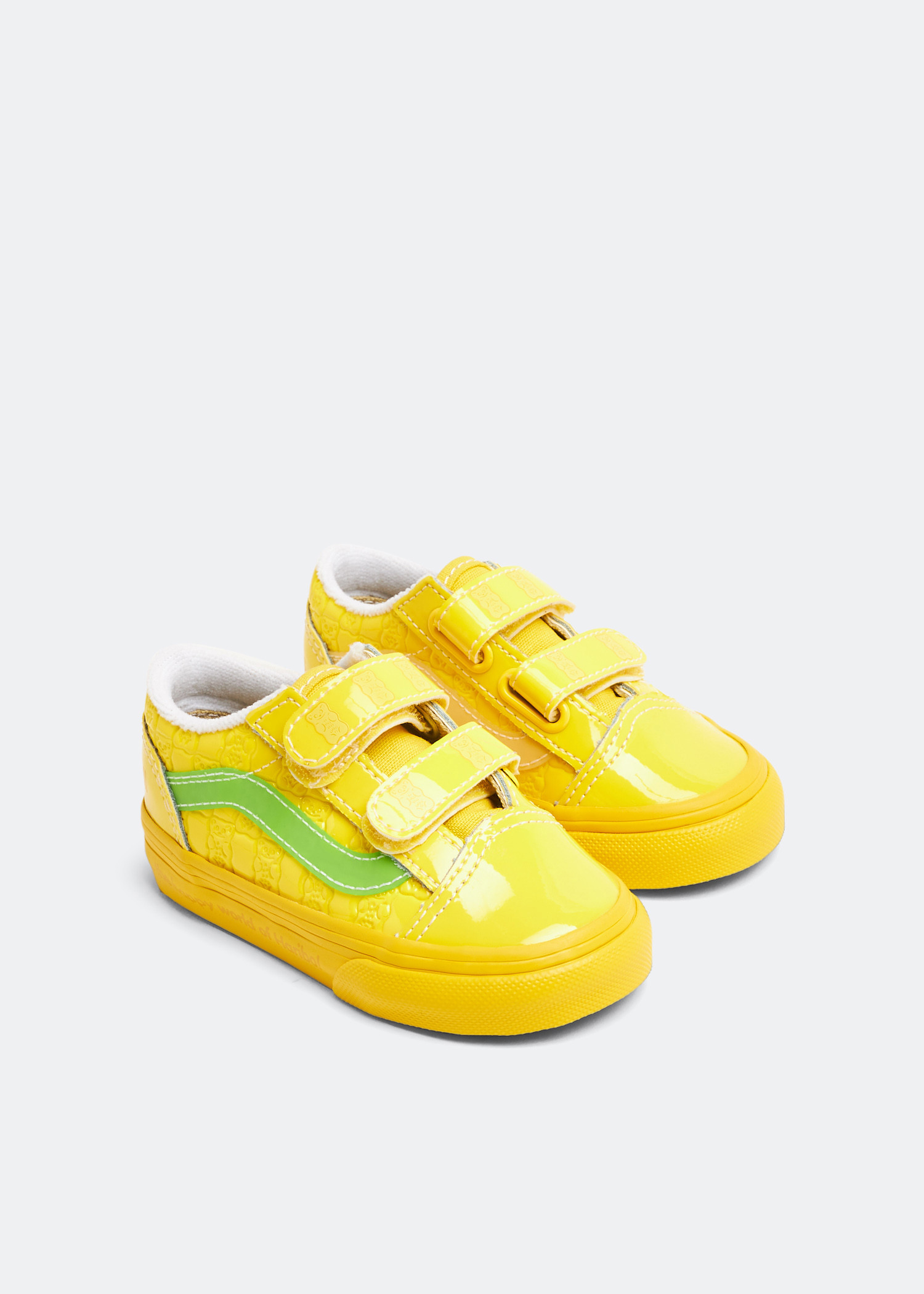 Fashion baby yellow slip on vans