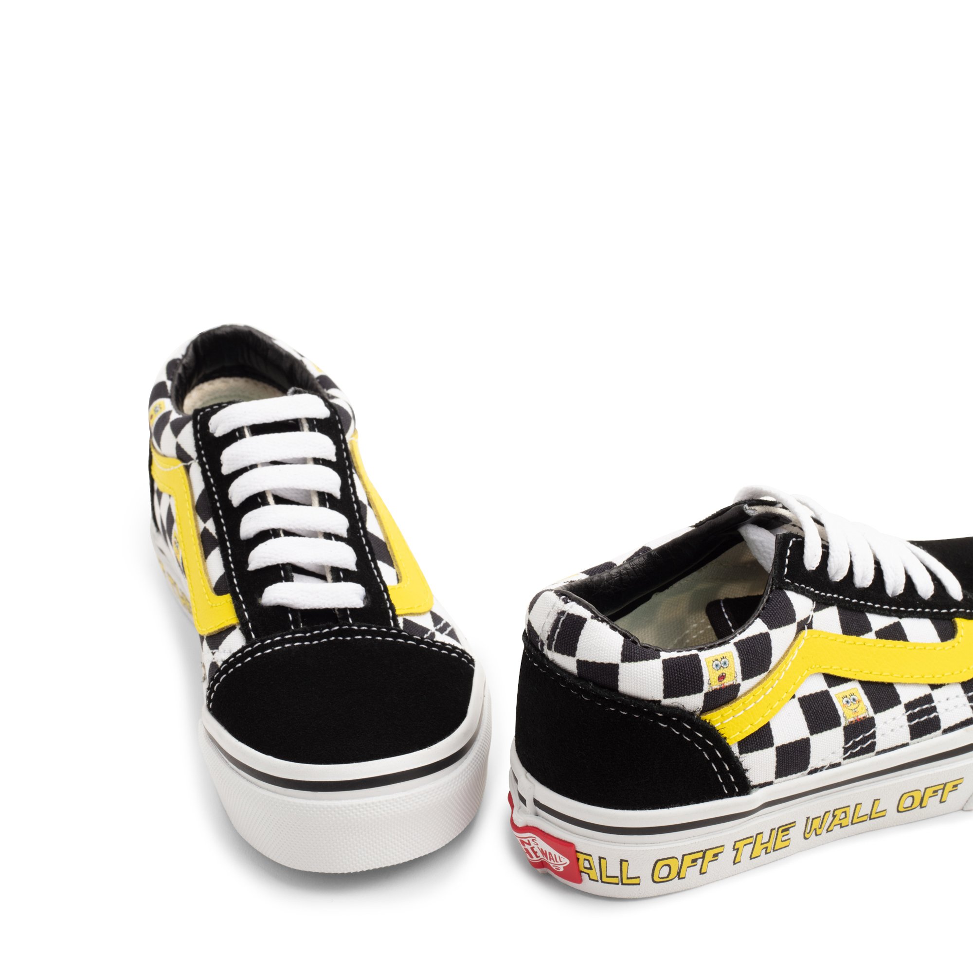 Black white and yellow checkerboard outlet vans