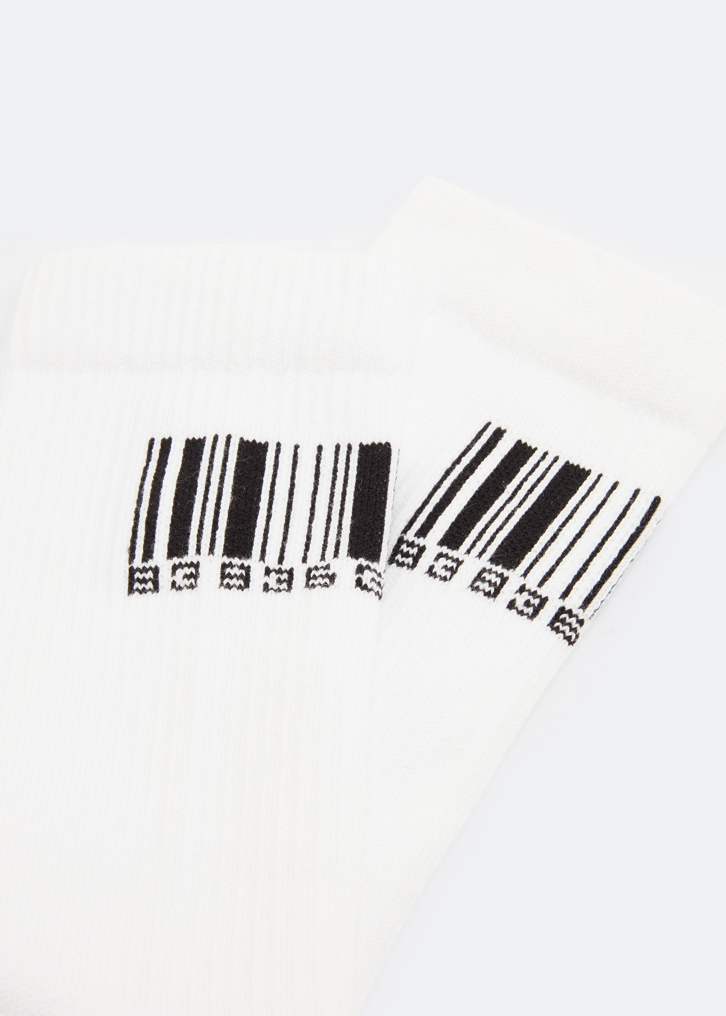 

Barcode logo socks, White