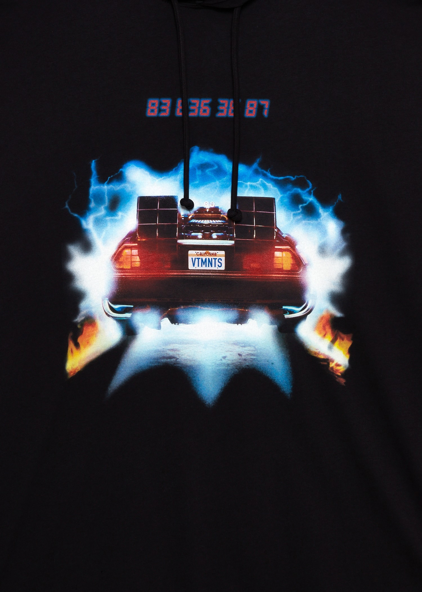 

Back to the Future print hoodie, Black