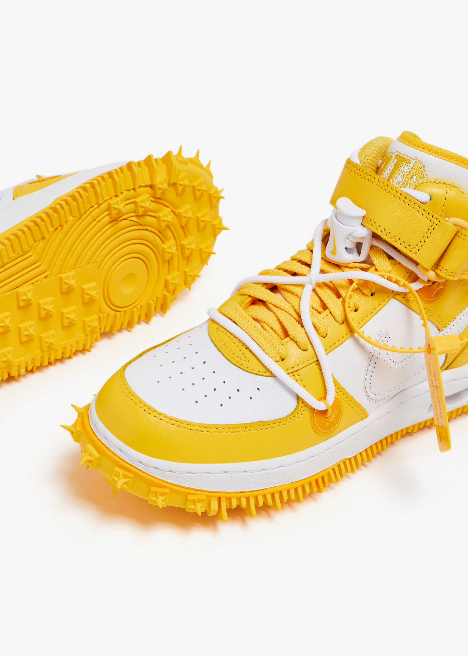 Air Force 1 Mid x Off-White™ 'White and Varsity Maize' (DR0500-101) release  date. Nike SNKRS PH