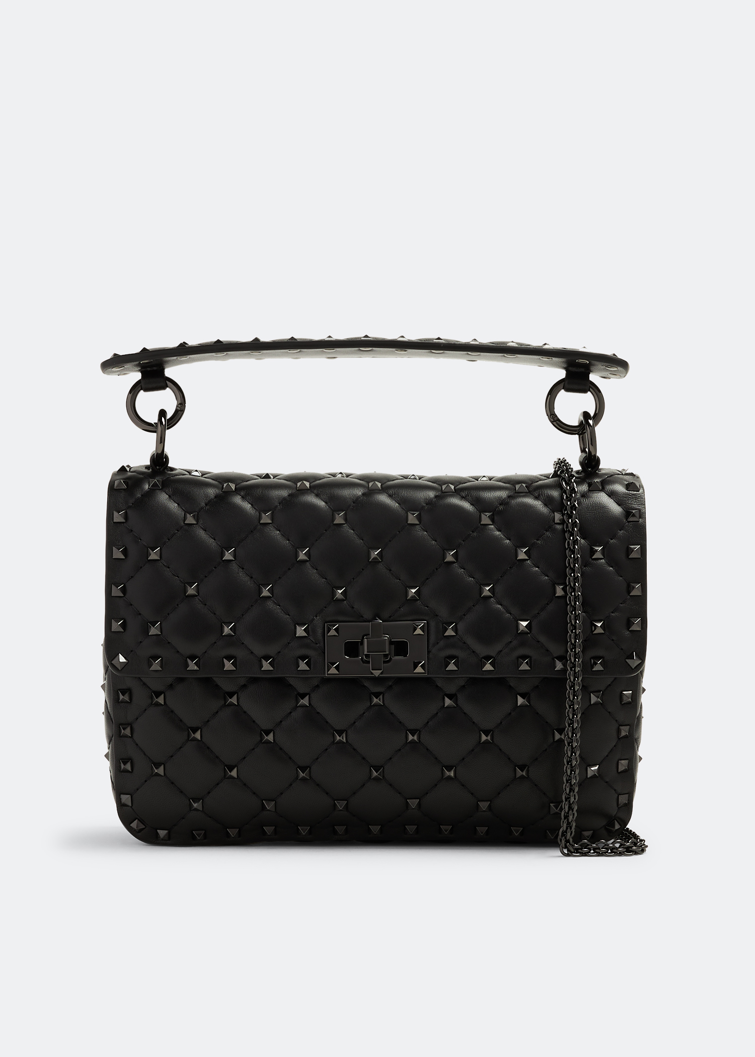 Valentino black 2024 spike bag