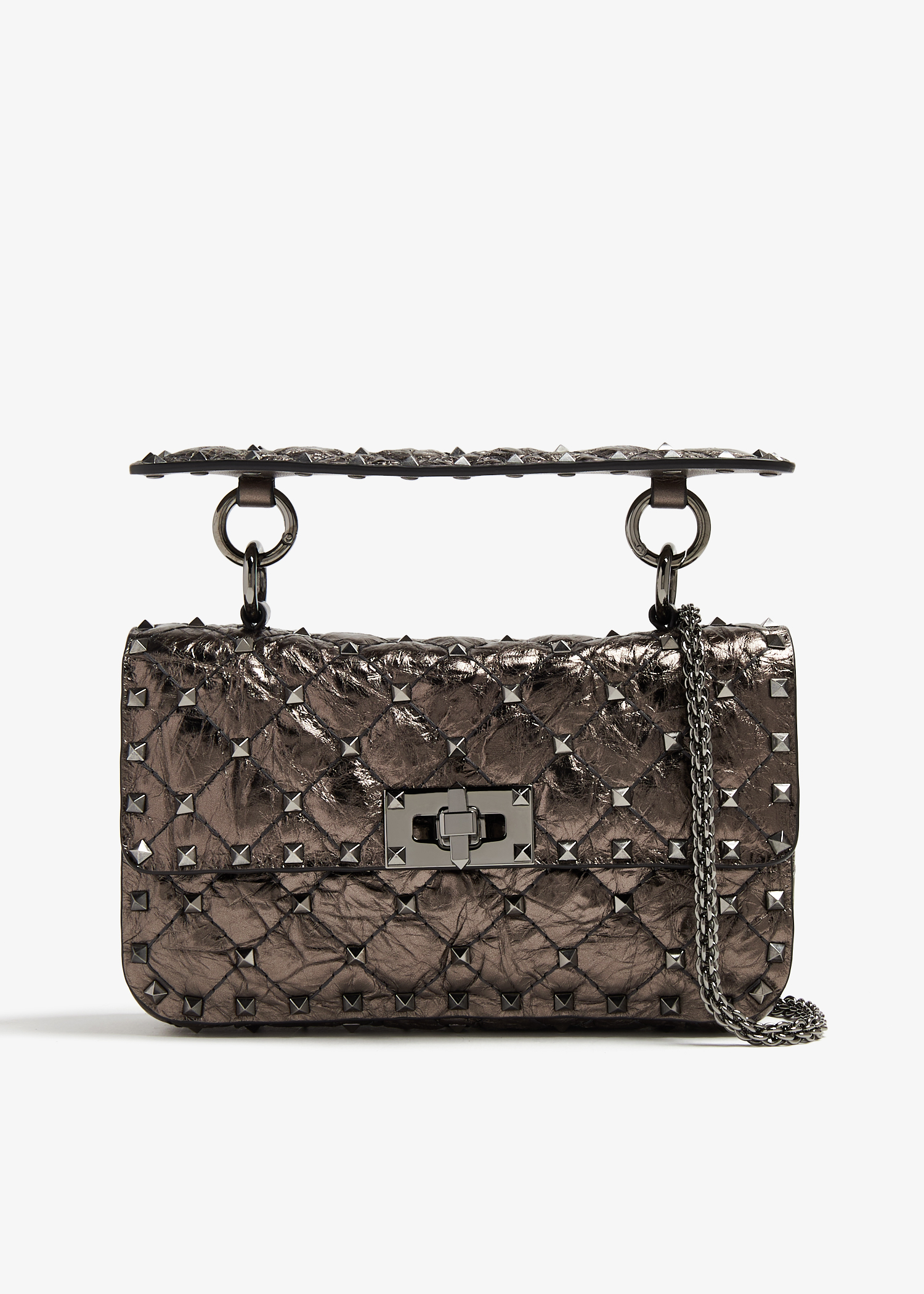 

Rockstud Spike small shoulder bag, Metallic