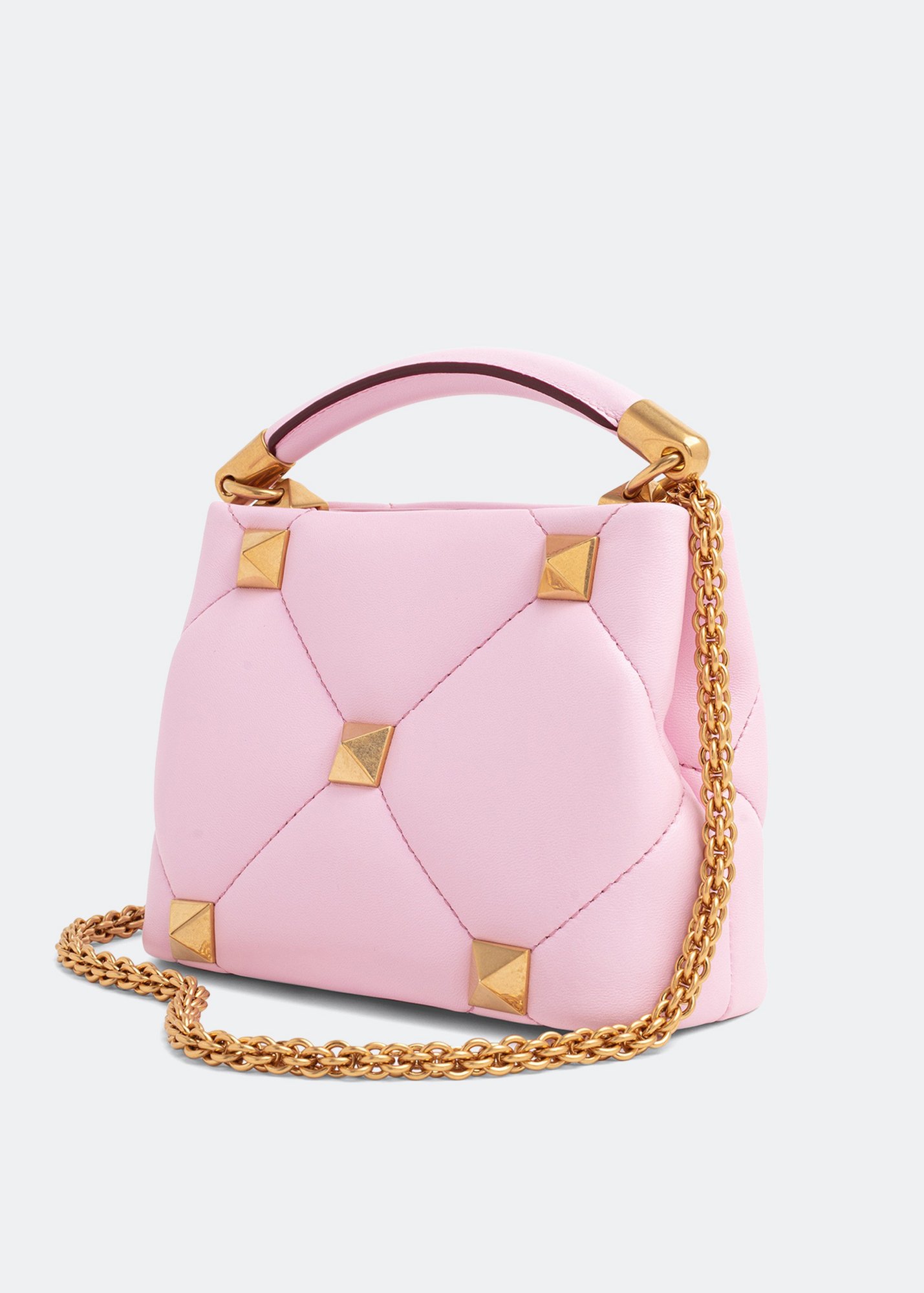 

Roman Stud top handle bag, Pink