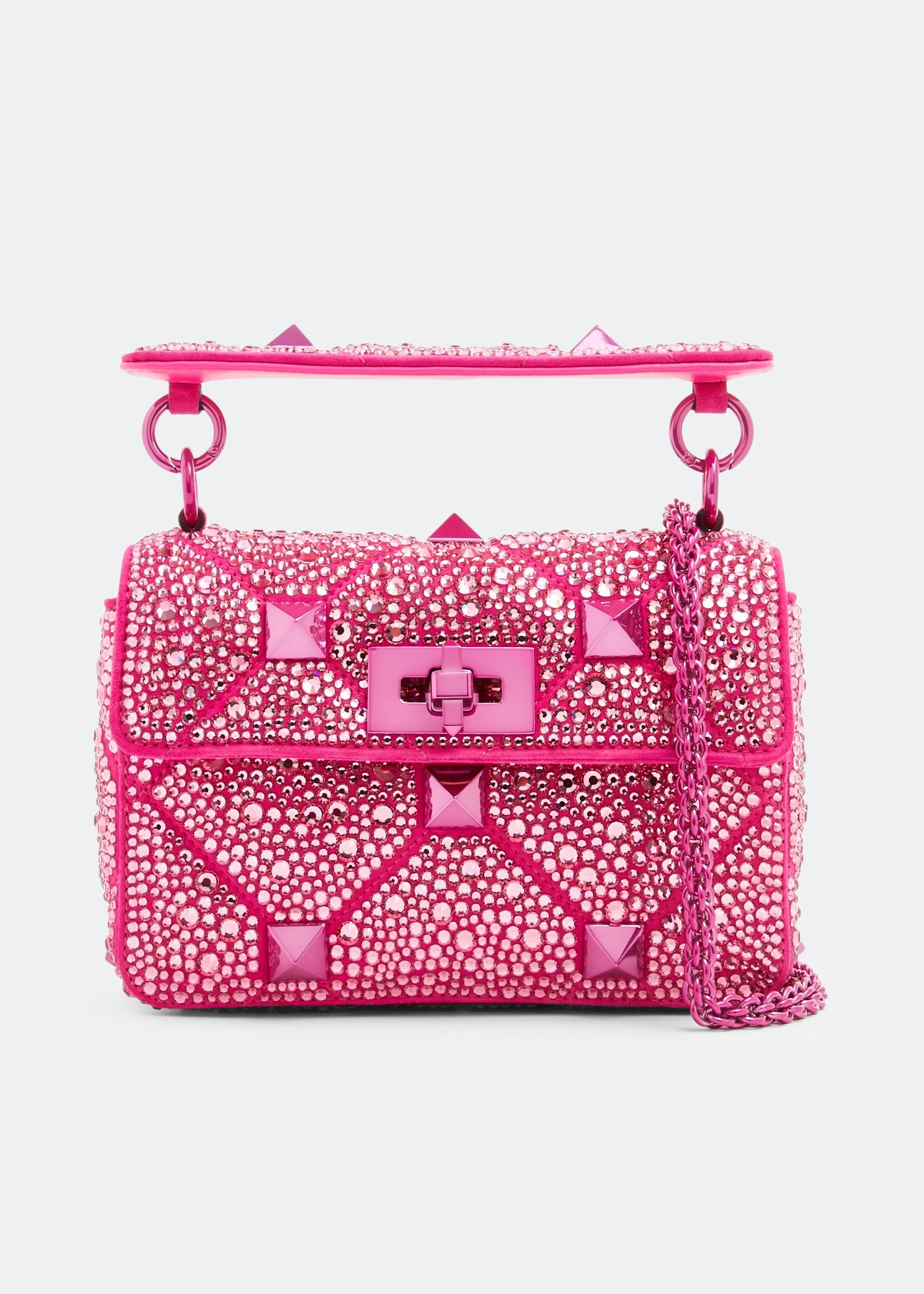 

Roman Stud small shoulder bag, Pink