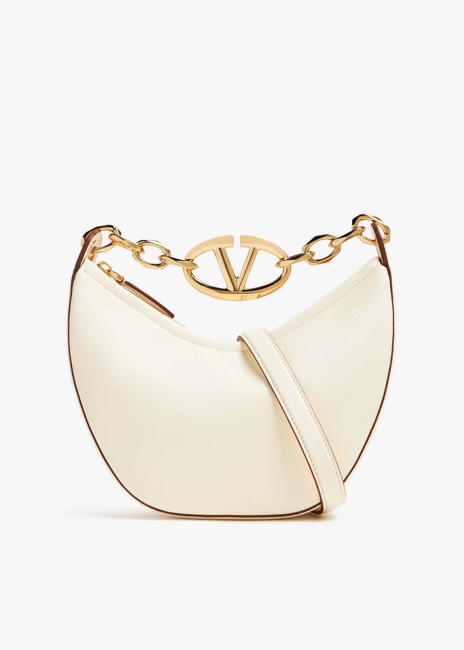 

VLogo Moon mini hobo bag, White