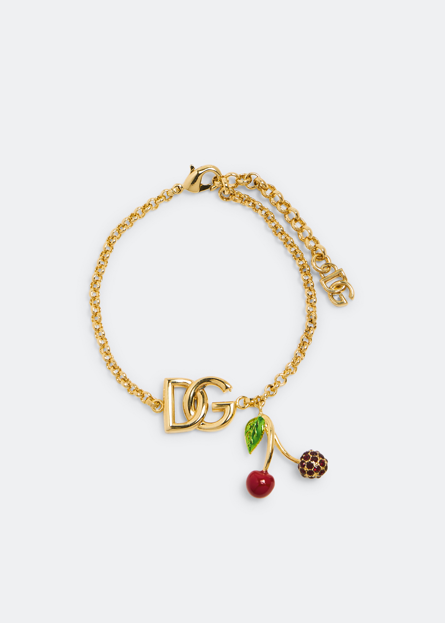 

DG logo cherry bracelet, Gold