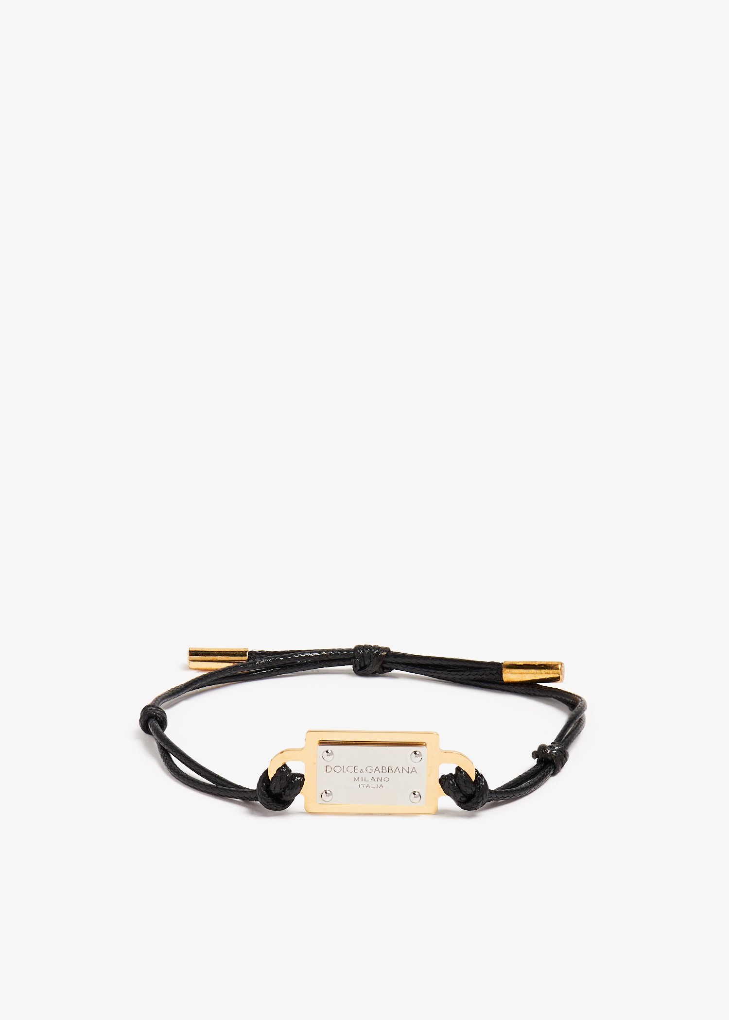 

Logo tag cord bracelet, Black