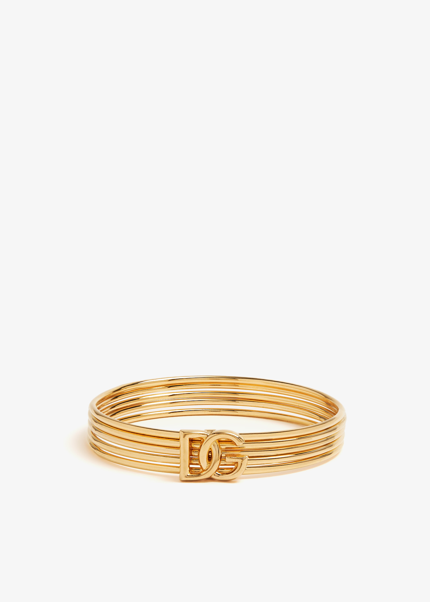 

DG logo rigid multi-hoop bangle, Gold