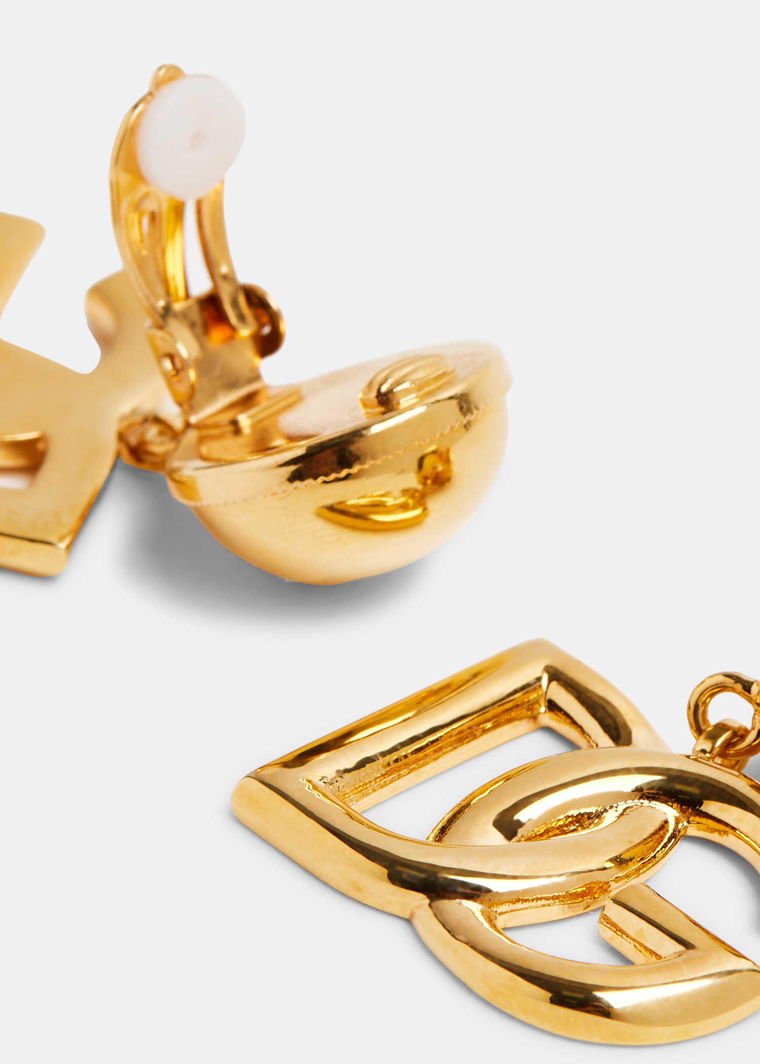 

DG logo clip-on earrings, Gold