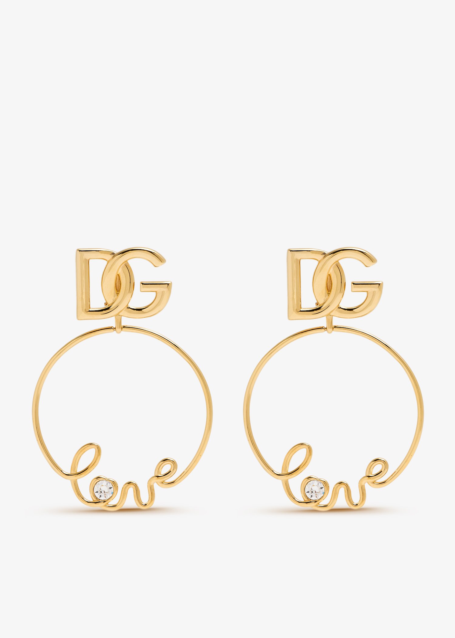 

DG logo "love” earrings, Gold