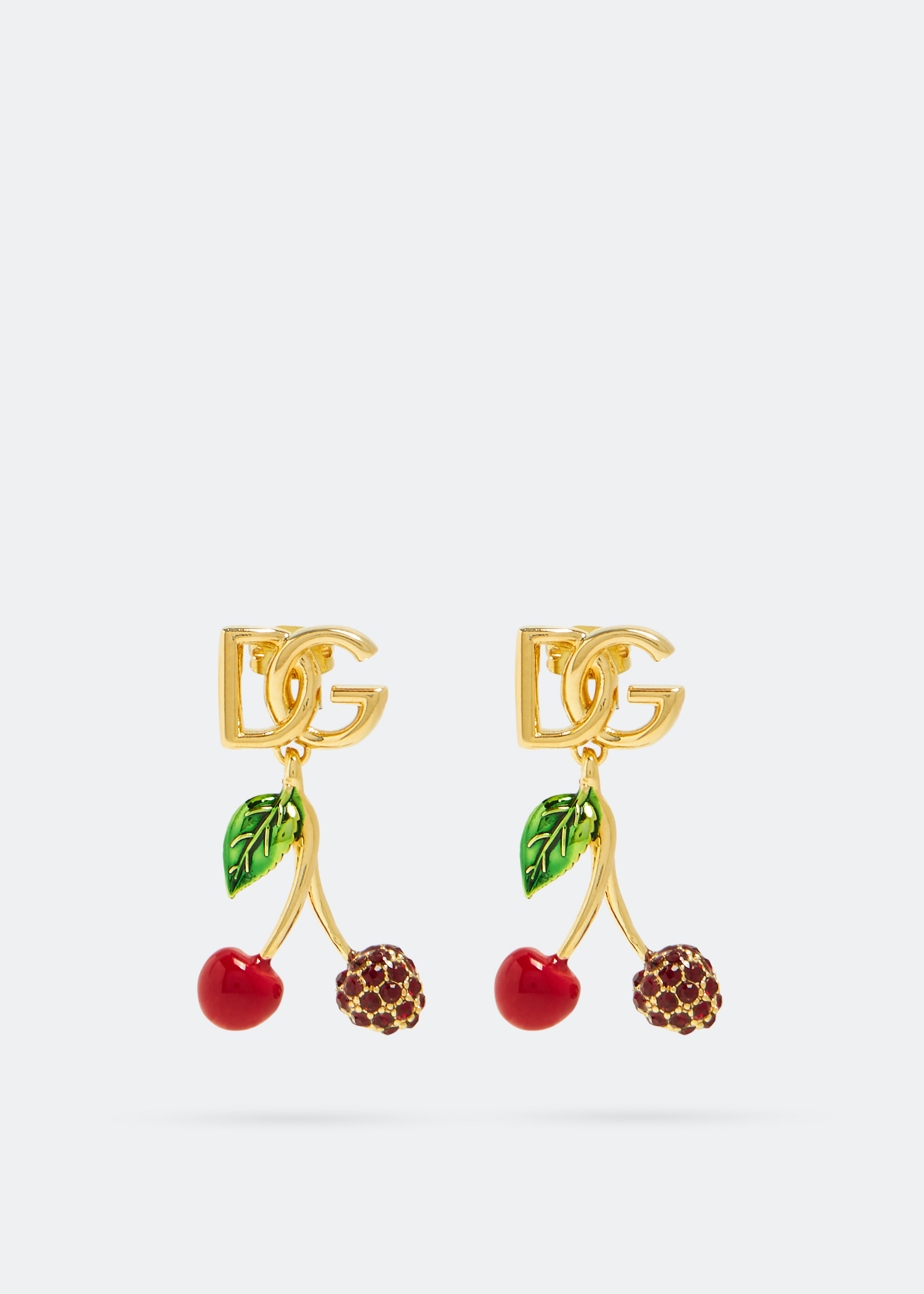 

DG logo cherry earrings, Gold