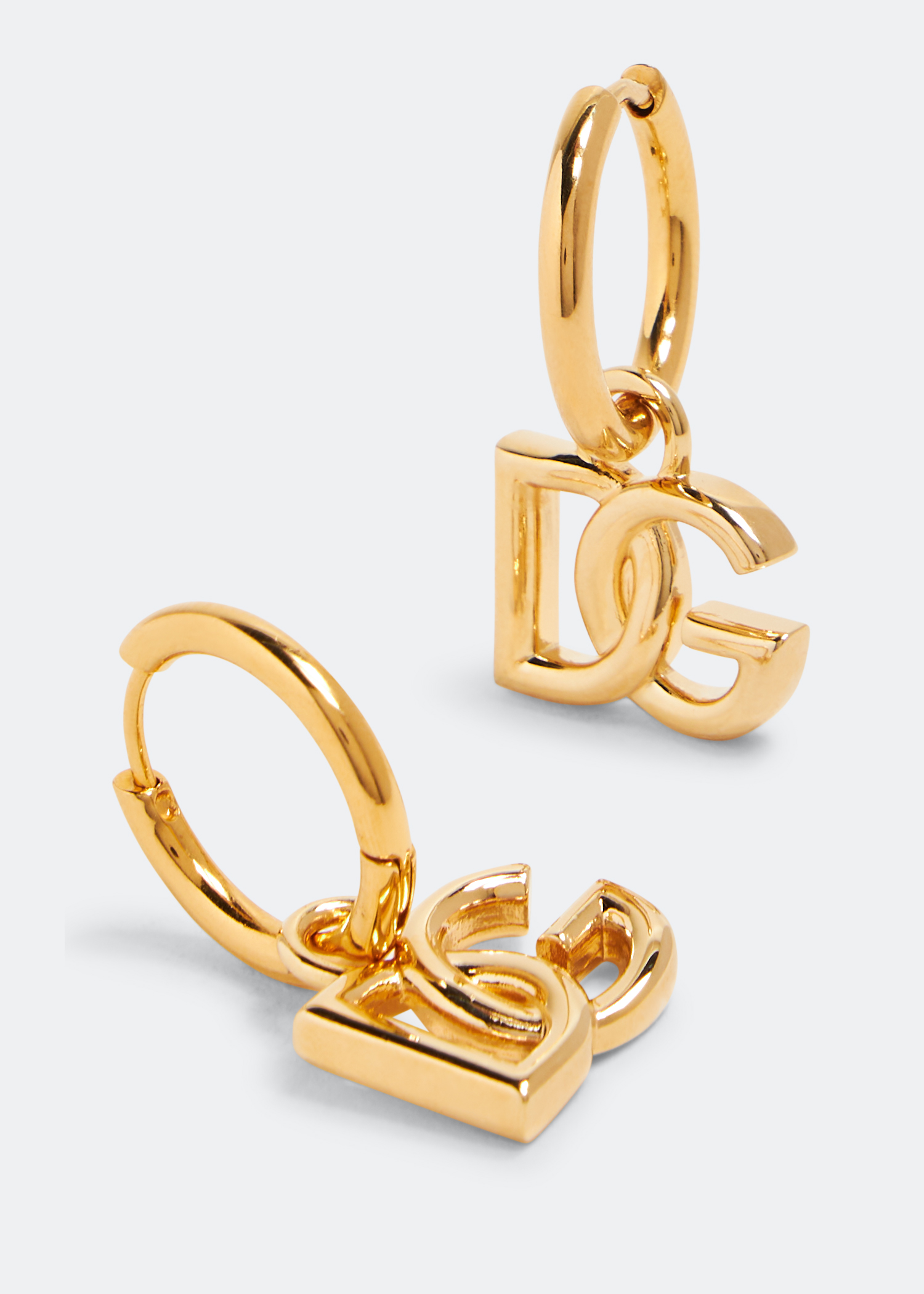 

DG logo creole earrings, Gold