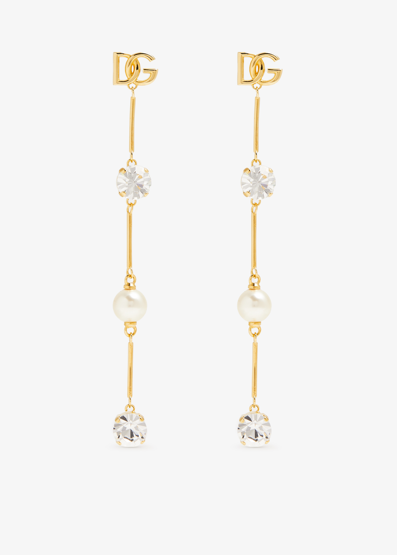 

DG crystal drop earrings, Gold