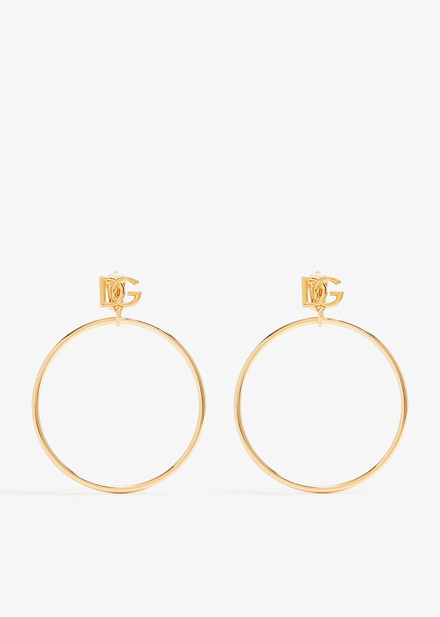 

DG logo hoop earrings, Gold