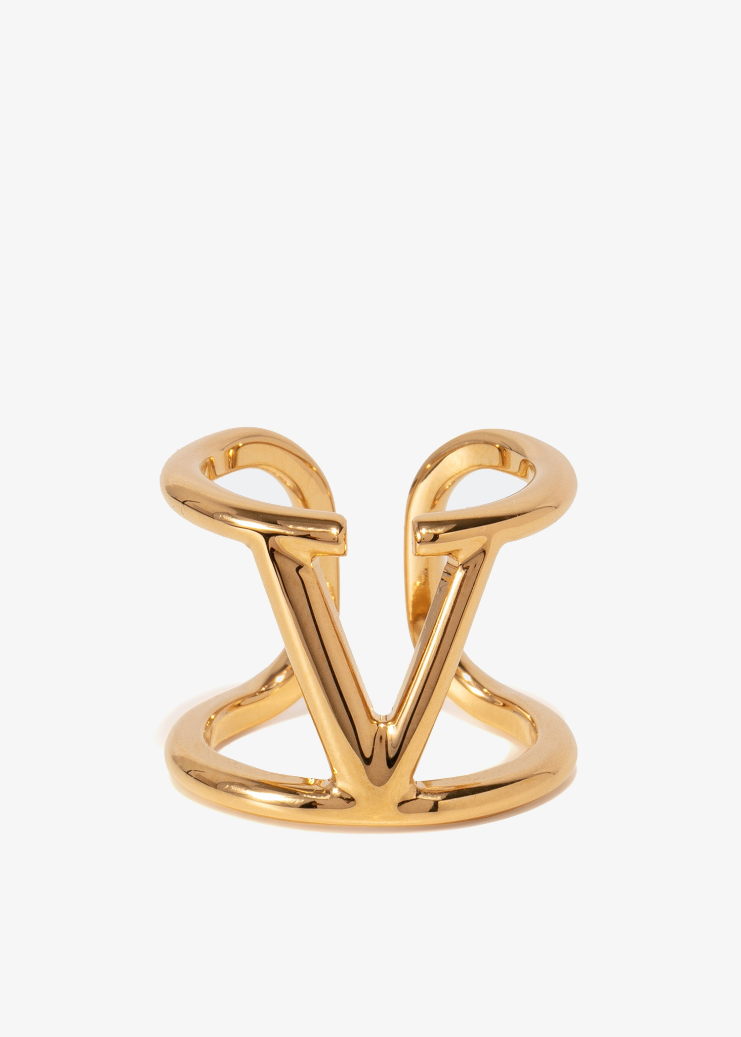 Vlogo Signature Metal And Swarovski® Crystal Ring for Woman in Gold