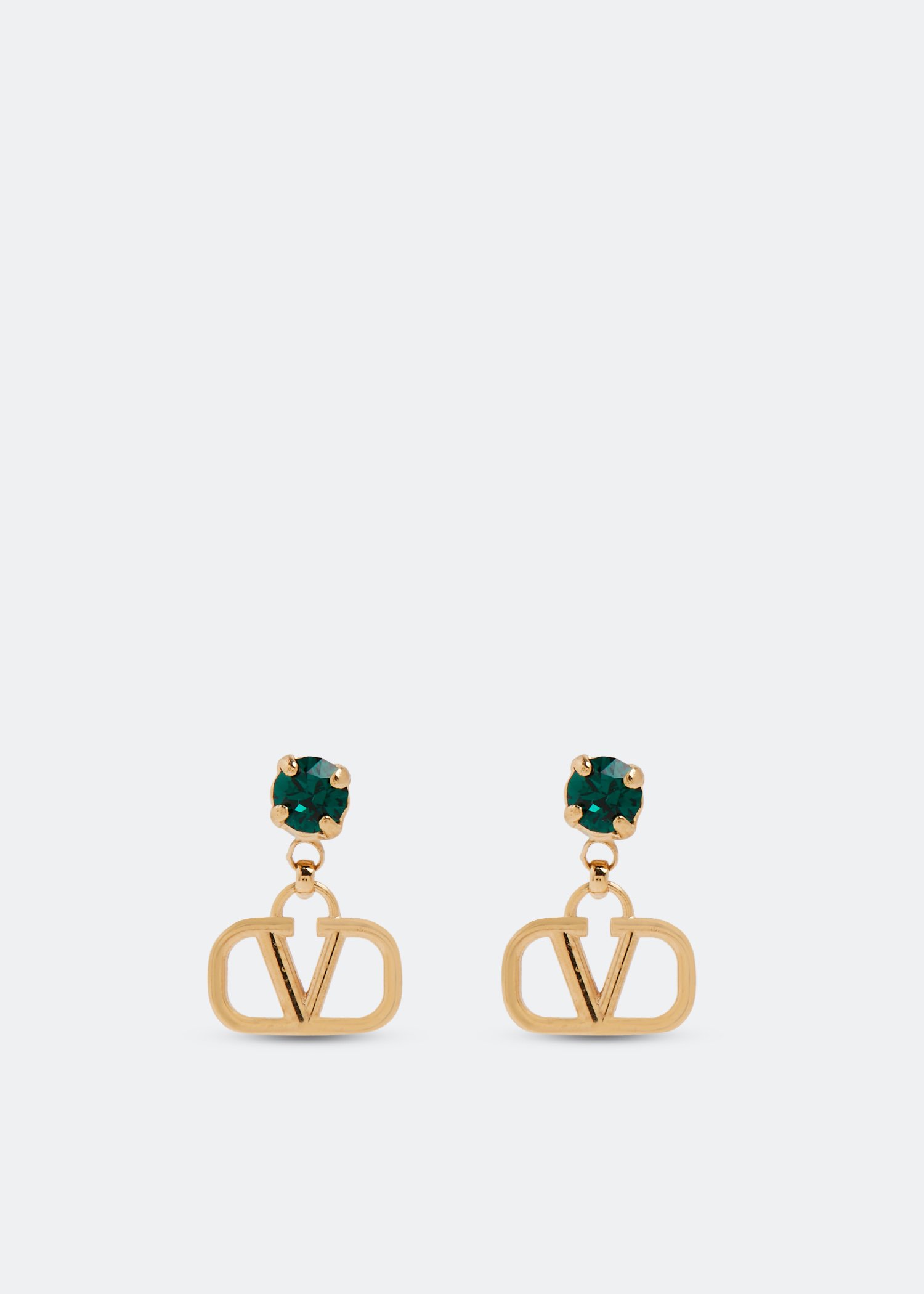 

VLogo Signature strass earrings, Gold