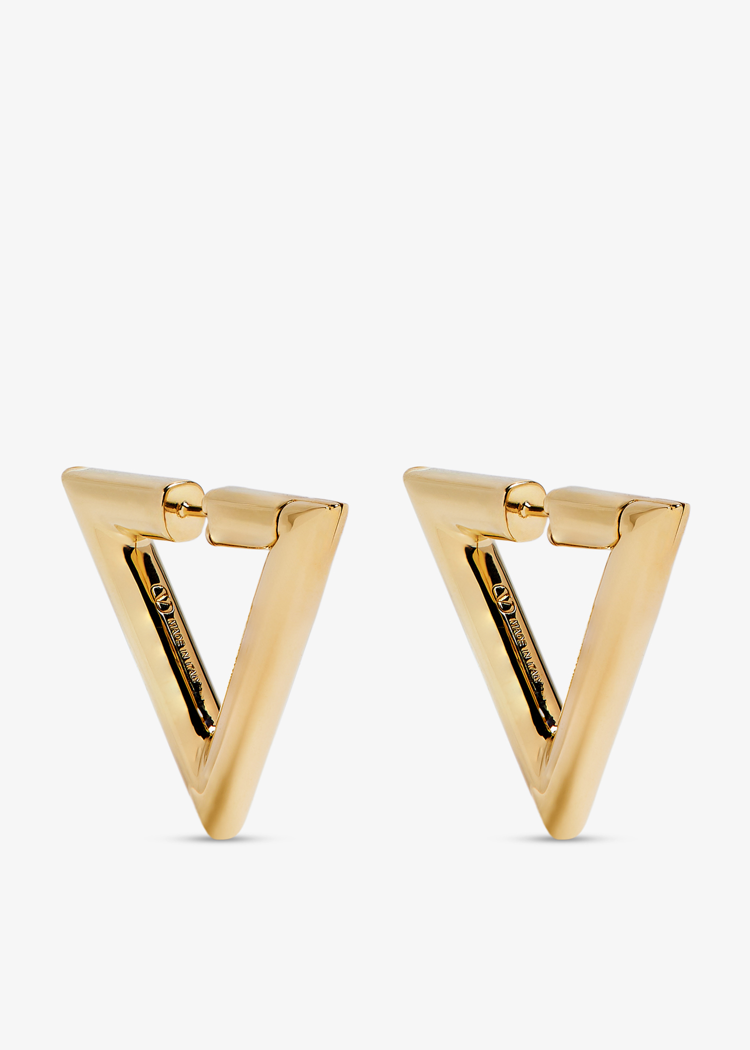 

V Detail earrings, Gold